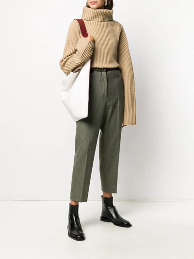 Jil Sander drawstring-waist tapered trousers outlook