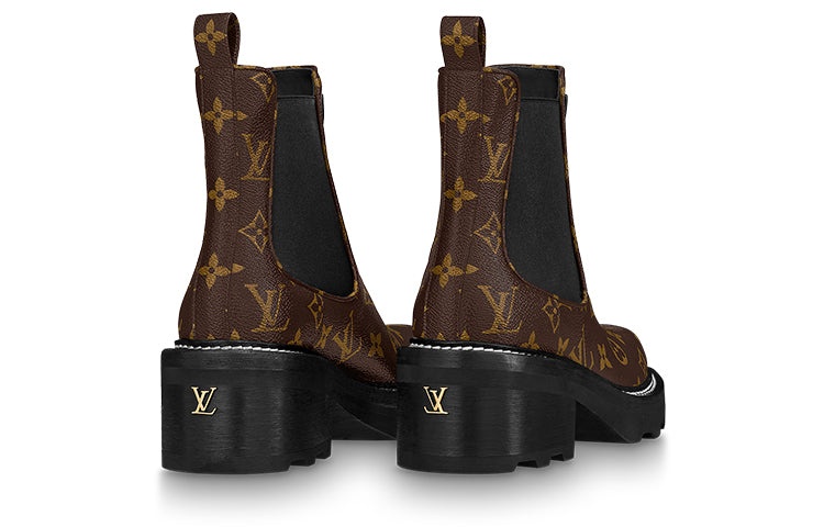 (WMNS) LOUIS VUITTON LV Beaubourg Ankle Boots 'Brown' 1A8QCI - 4