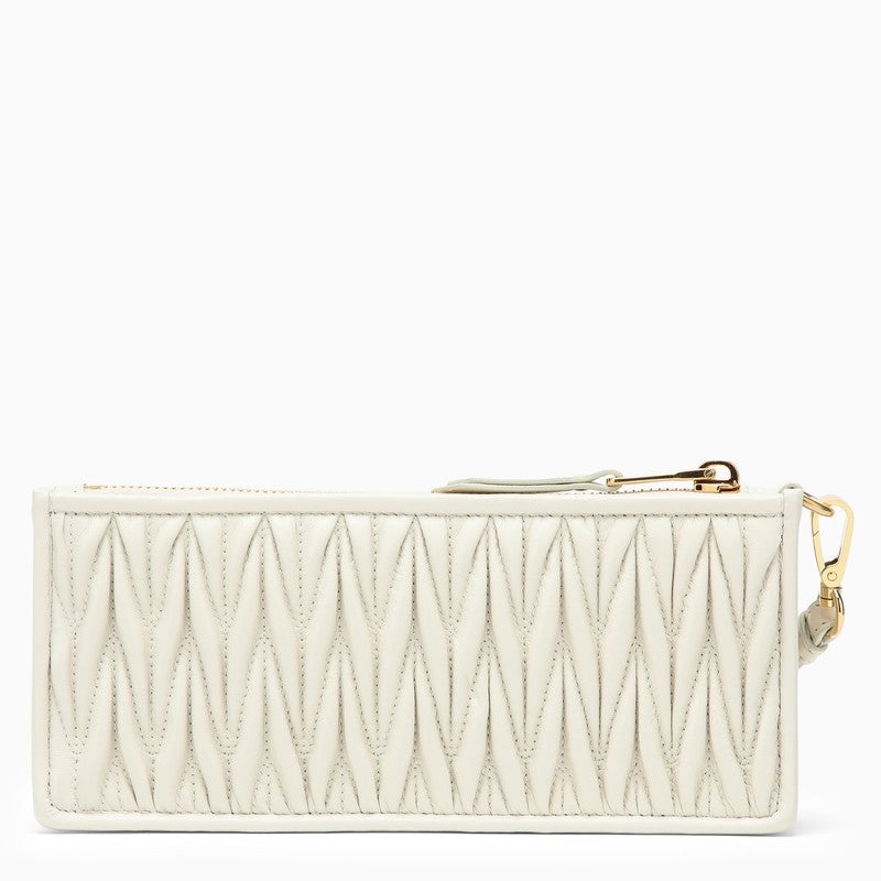 Miu Miu Pouch In White Matelassé Nappa Leather Women - 2