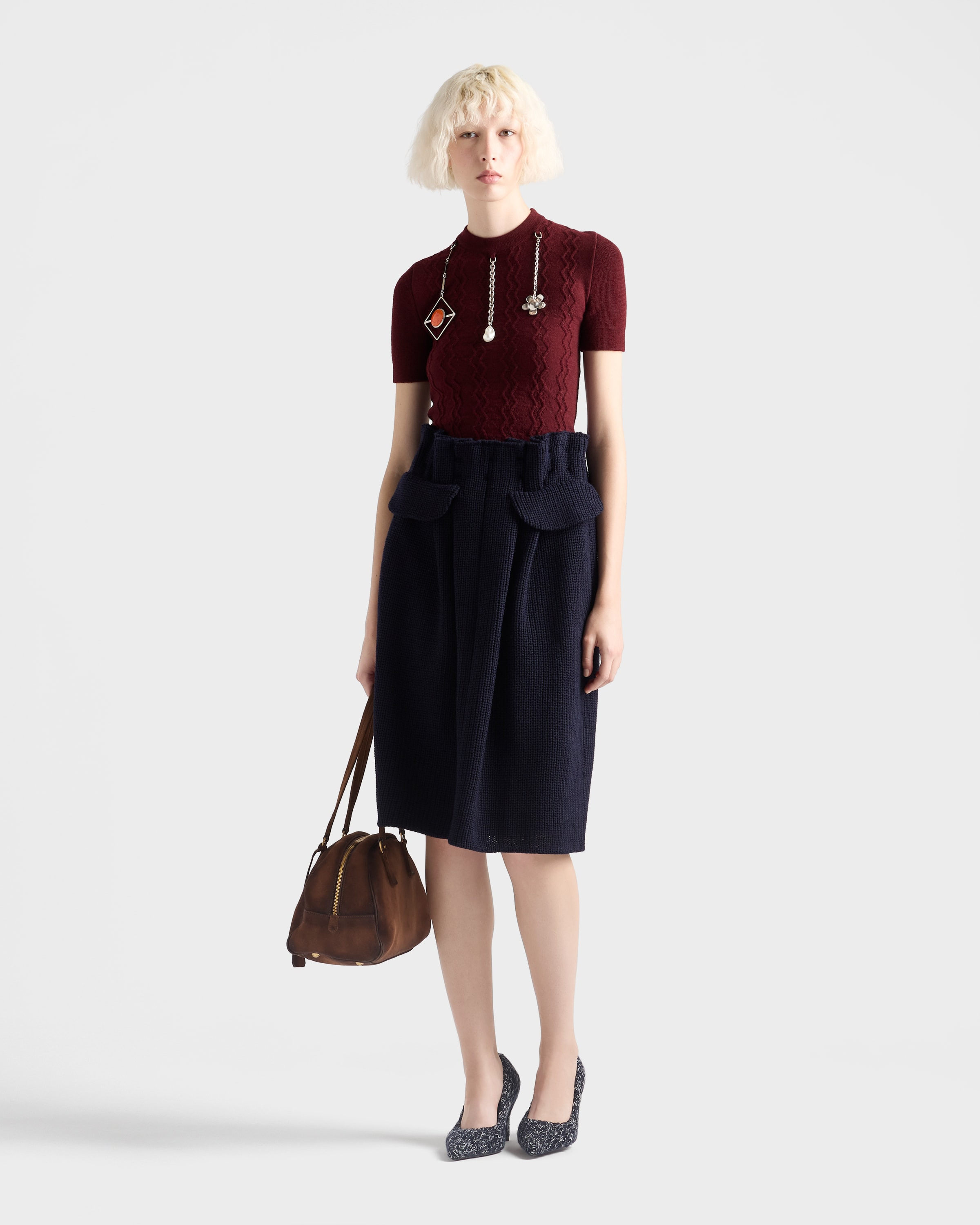 Wool knit midi skirt - 2