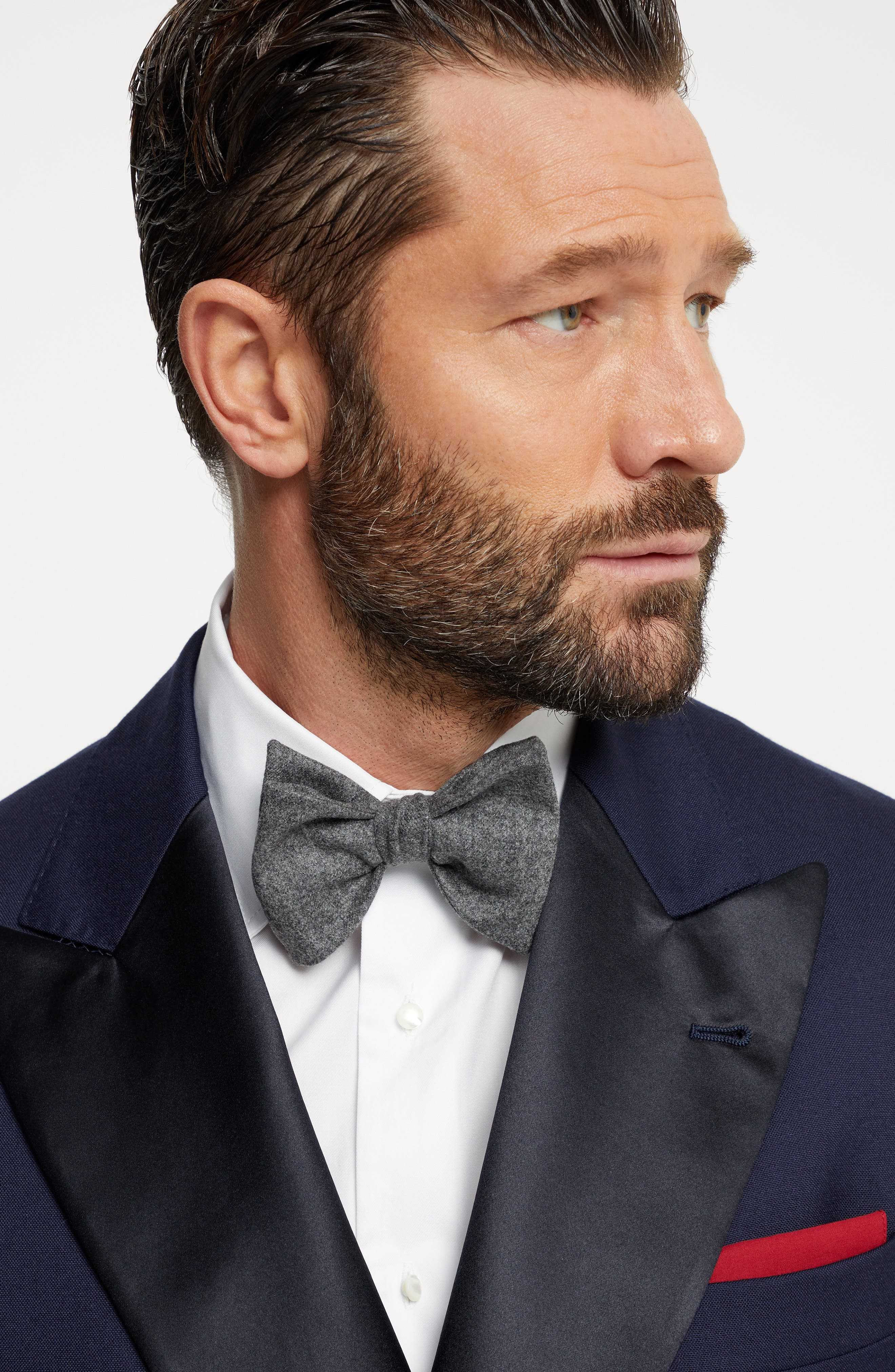 Brunello Cucinelli Flannel bowtie in Dark Grey at Nordstrom - 4