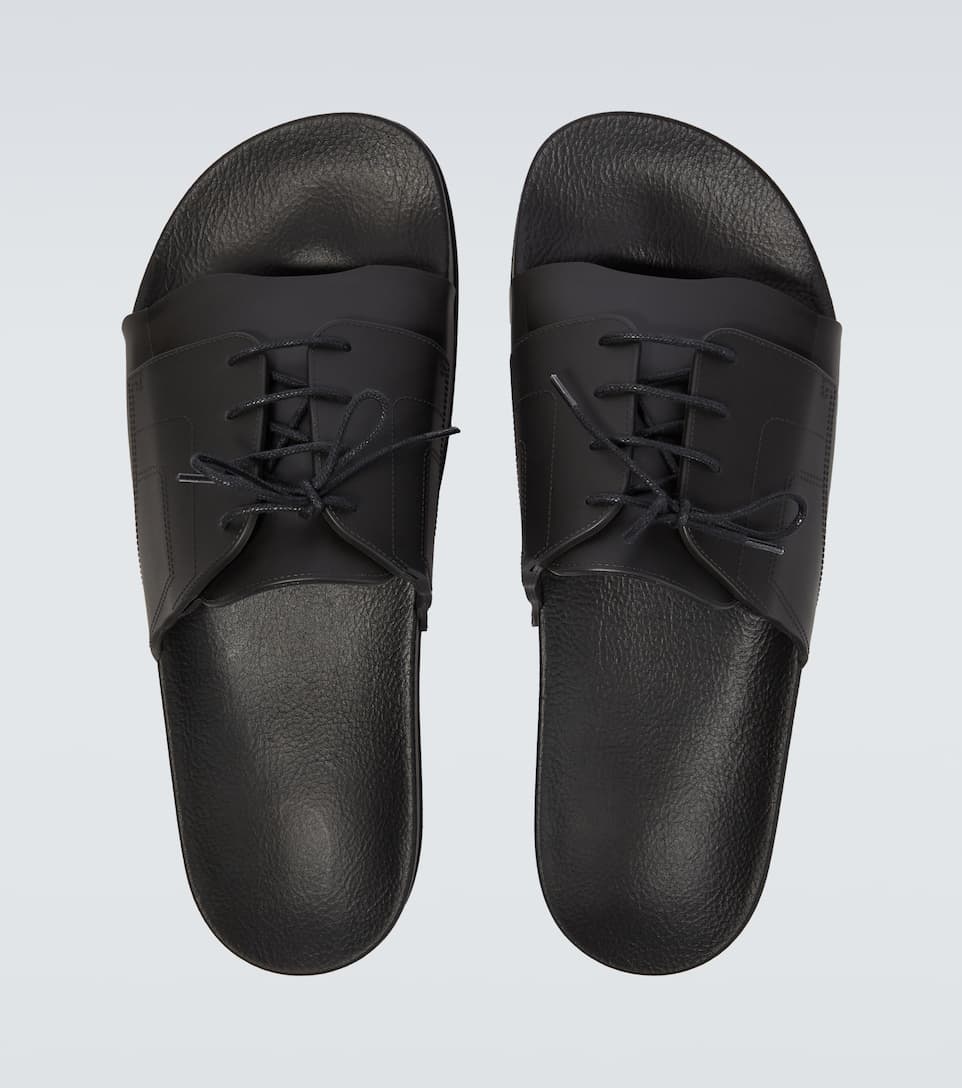 Lace-up rubber slides - 4