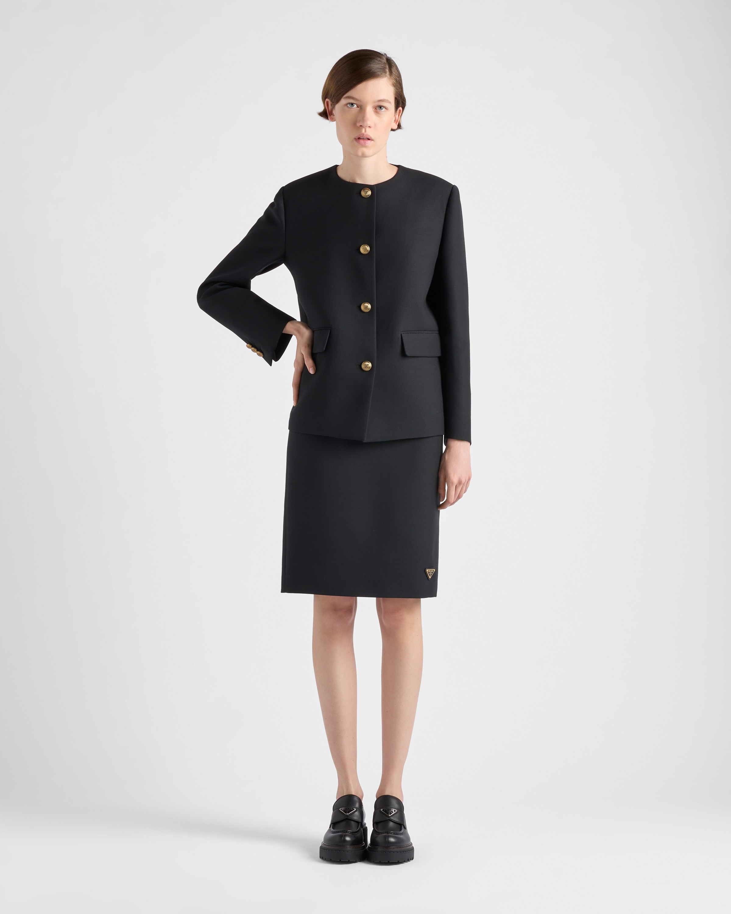 Single-breasted tricotine jacket - 2