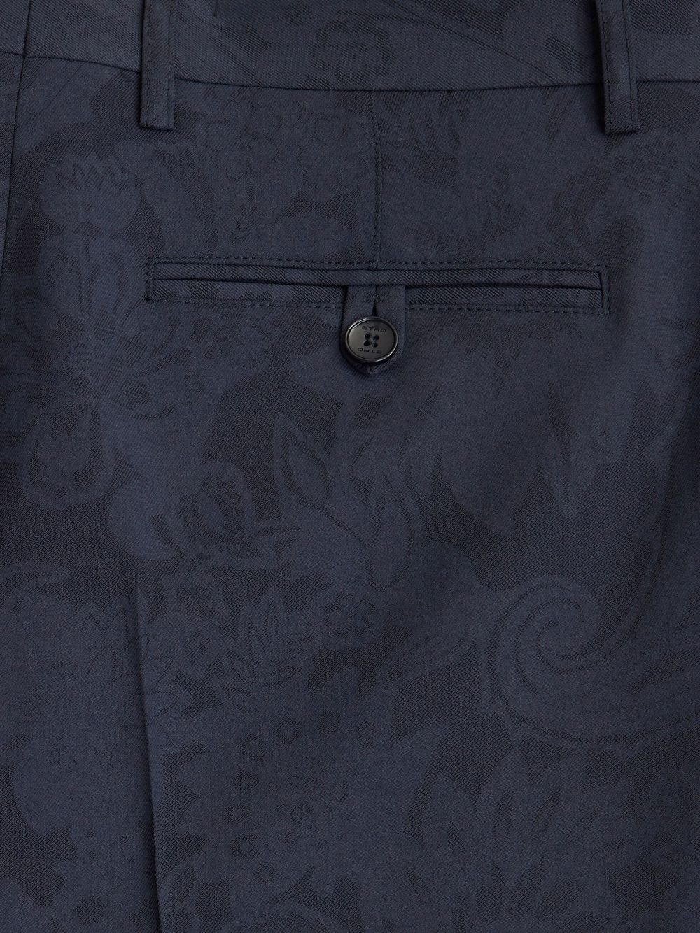patterned-jacquard straight-leg trousers - 5
