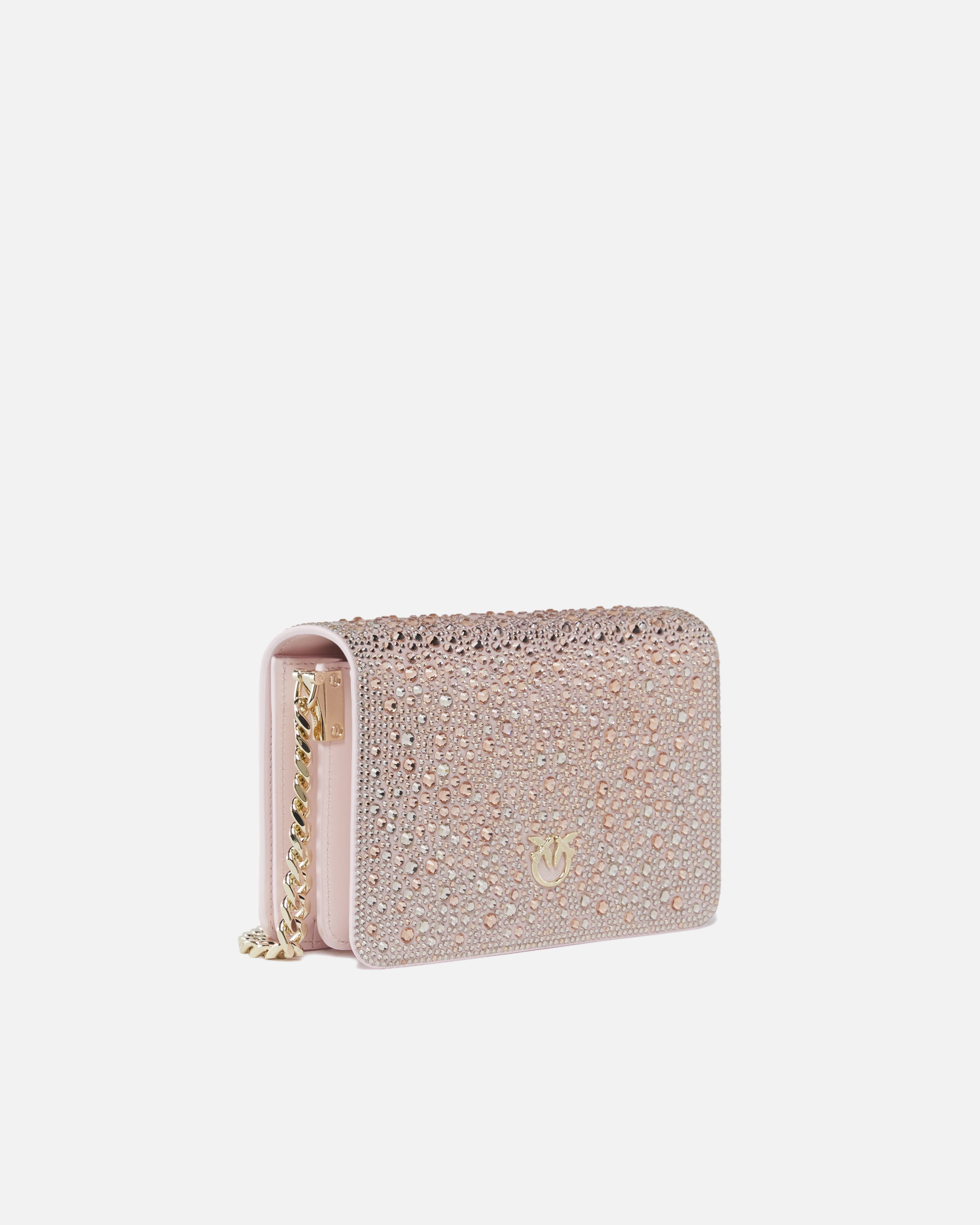 PINKO GALLERIA FULL-RHINESTONE MINI LOVE BAG CLICK - 2