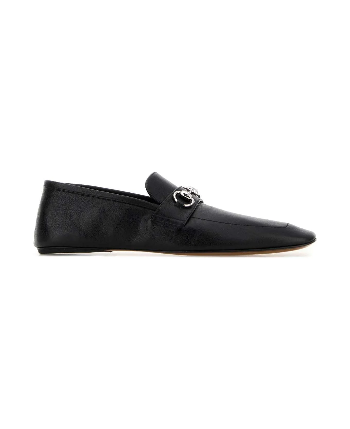 Black Leather Loafers - 1