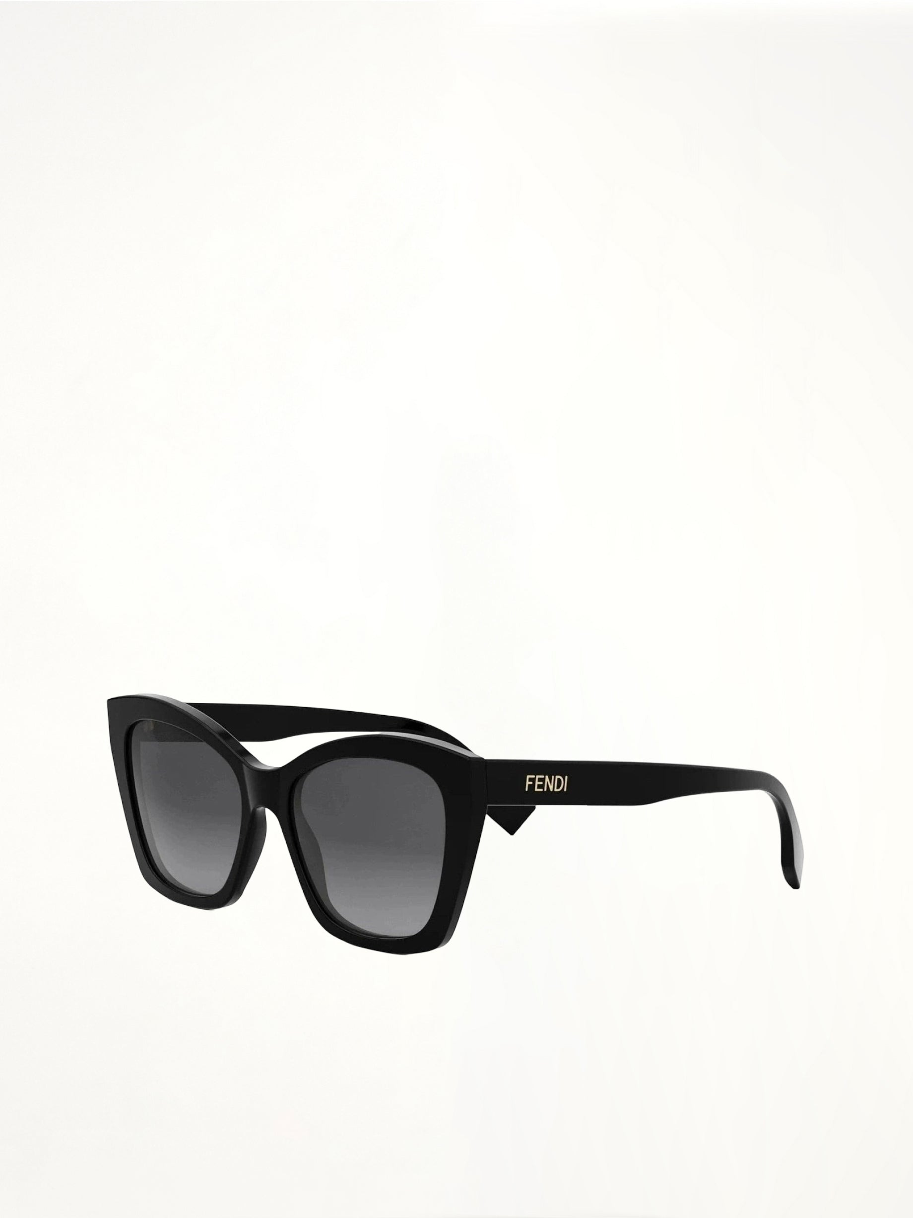 Fendi FE40151F 5701B Acetate Sunglasses in Black - 2