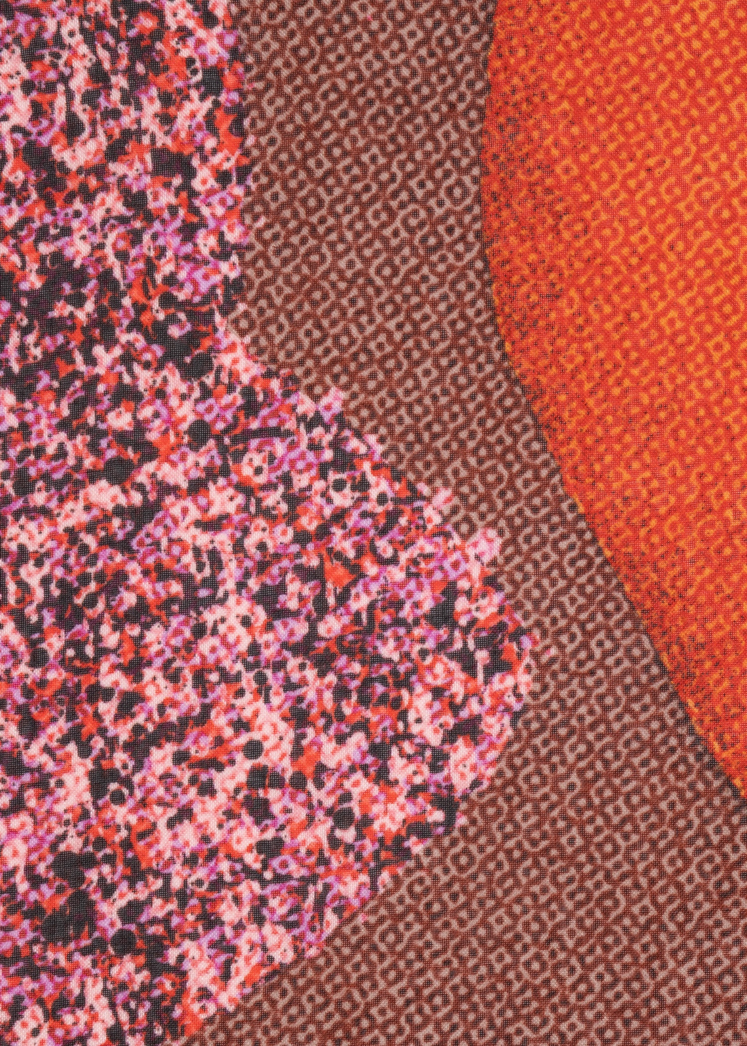 Orange 'Rug Print' Scarf - 3