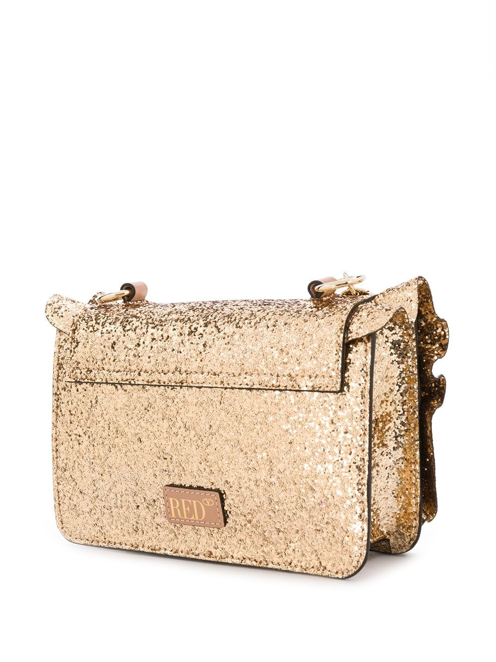 ruffle-detailed glitter crossbody bag - 3