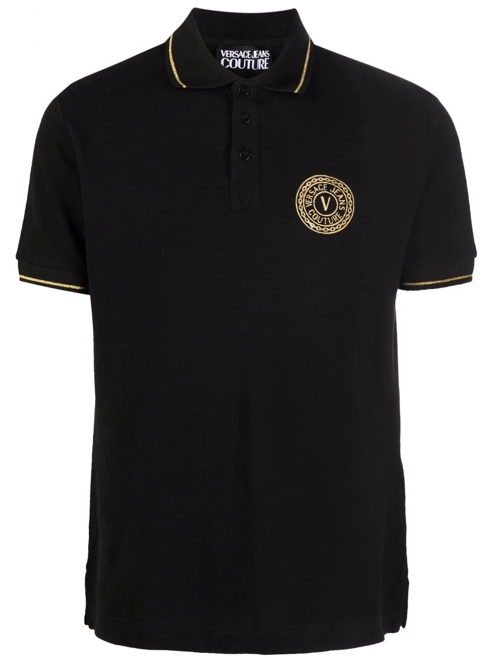 logo print polo shirt - 1