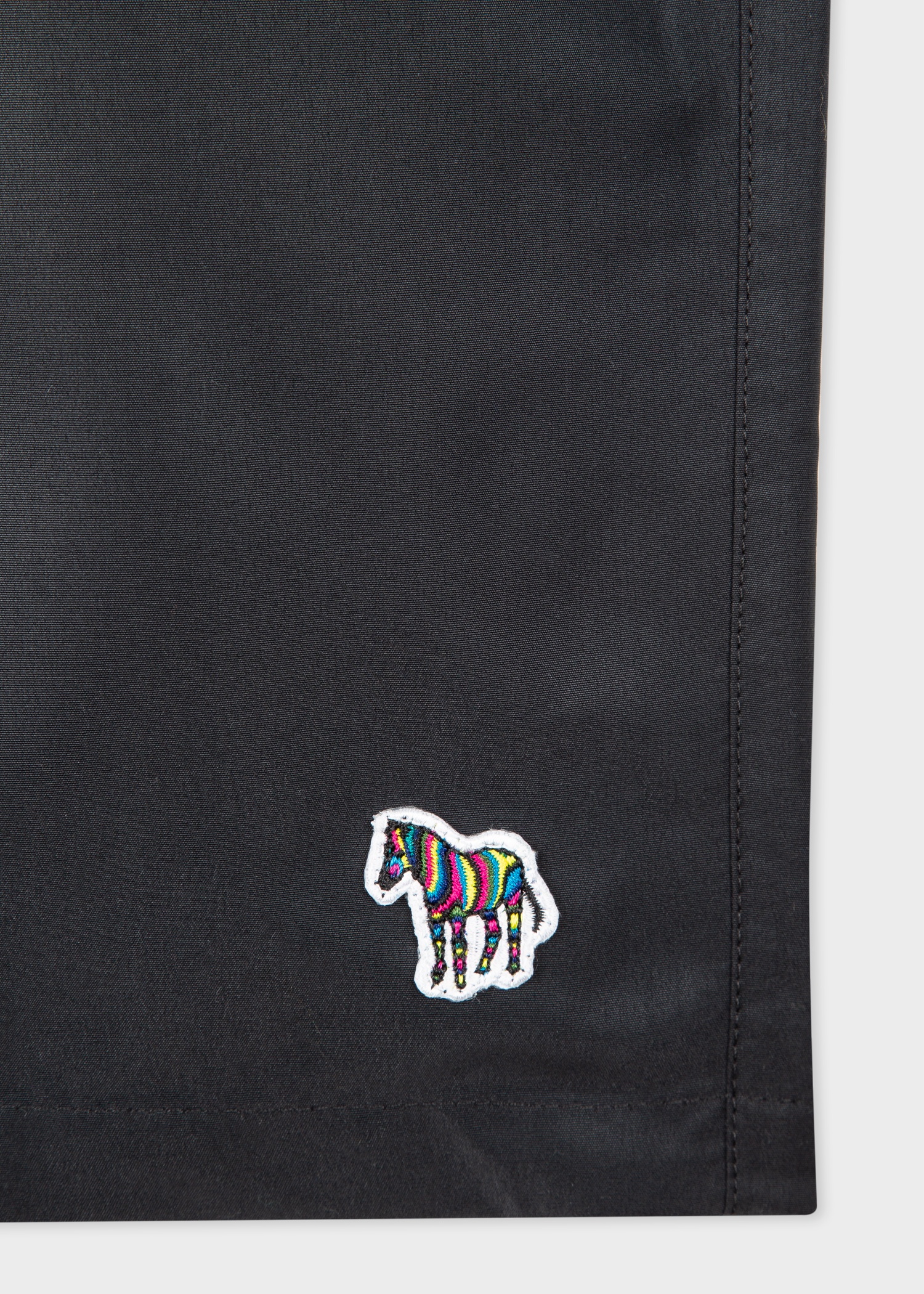 Black Zebra Logo Long Swim Shorts - 2