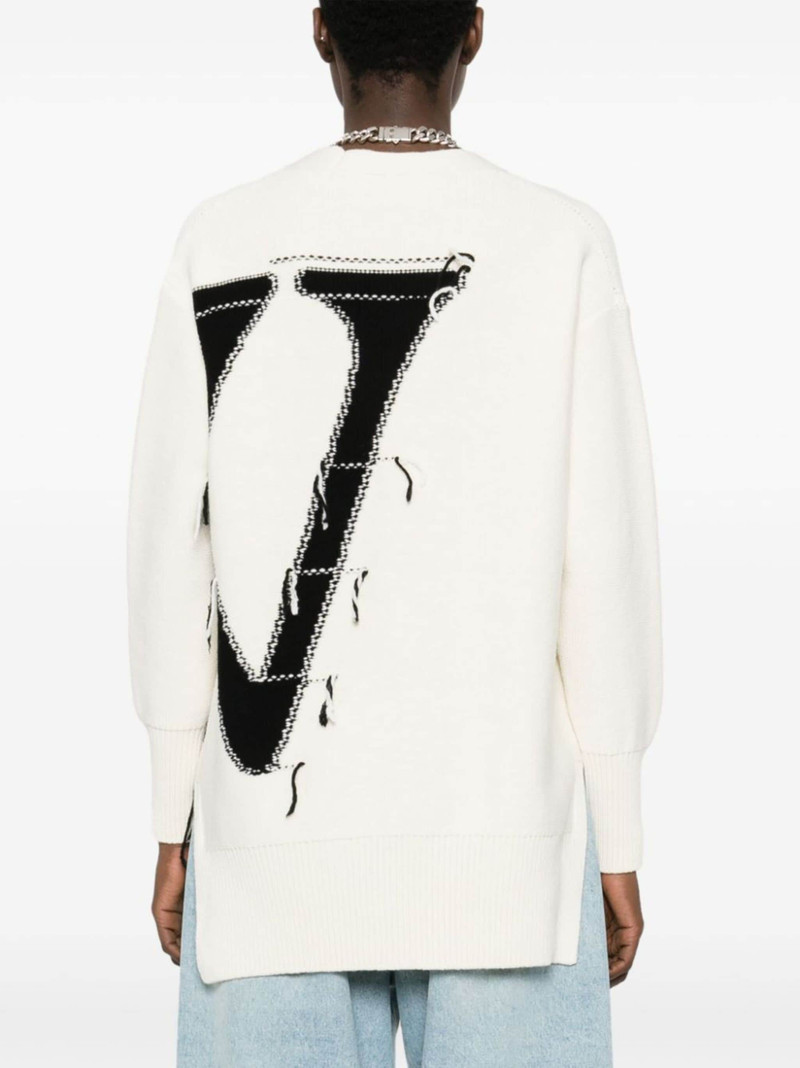 Ow Maxi Logo wool cardigan 4