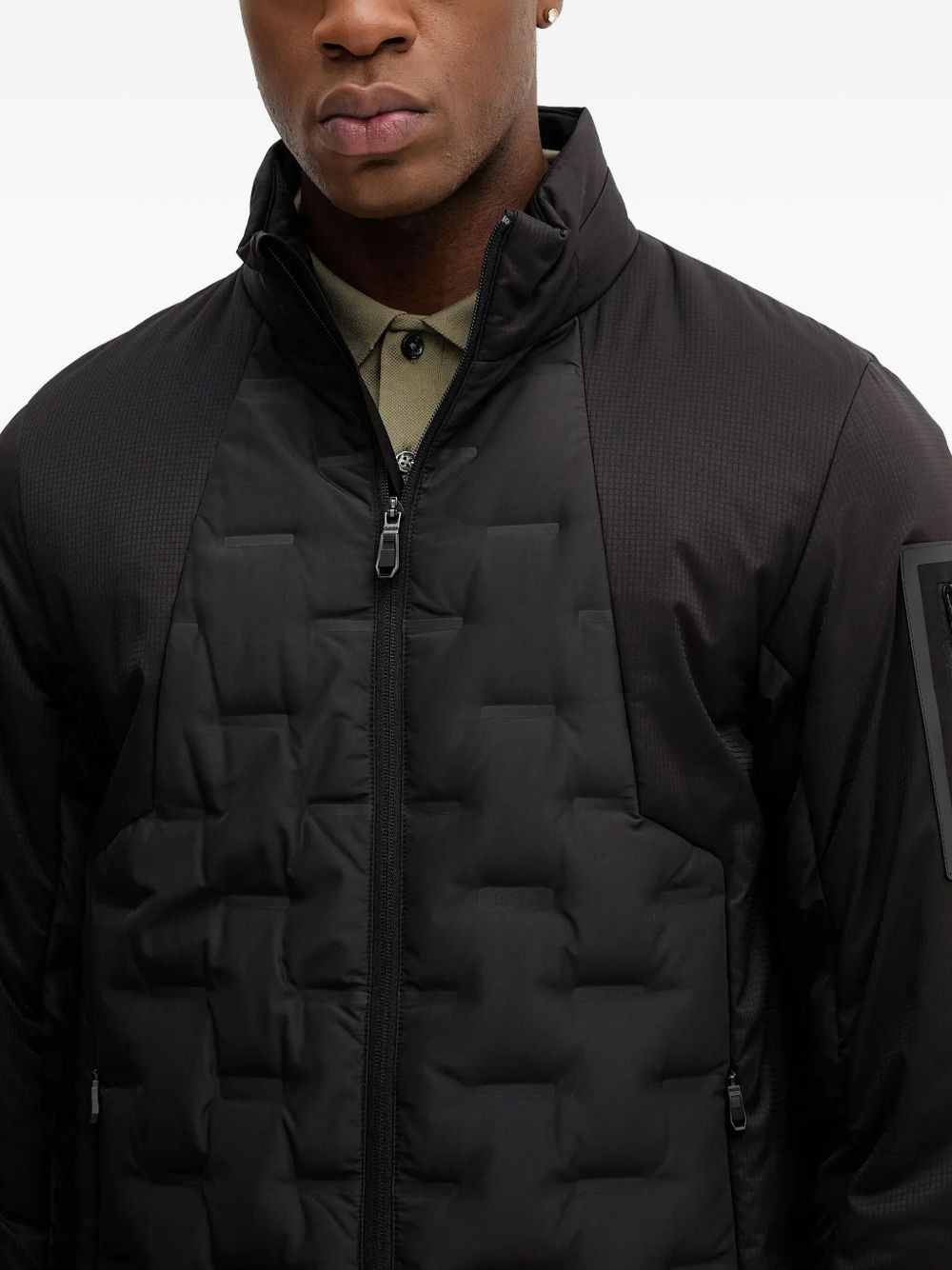 quilted panelled jacket - 4
