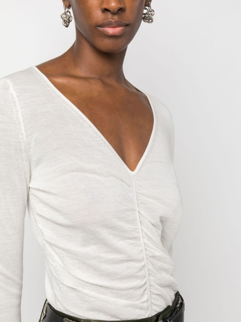 gathered-detail long-sleeve top 5