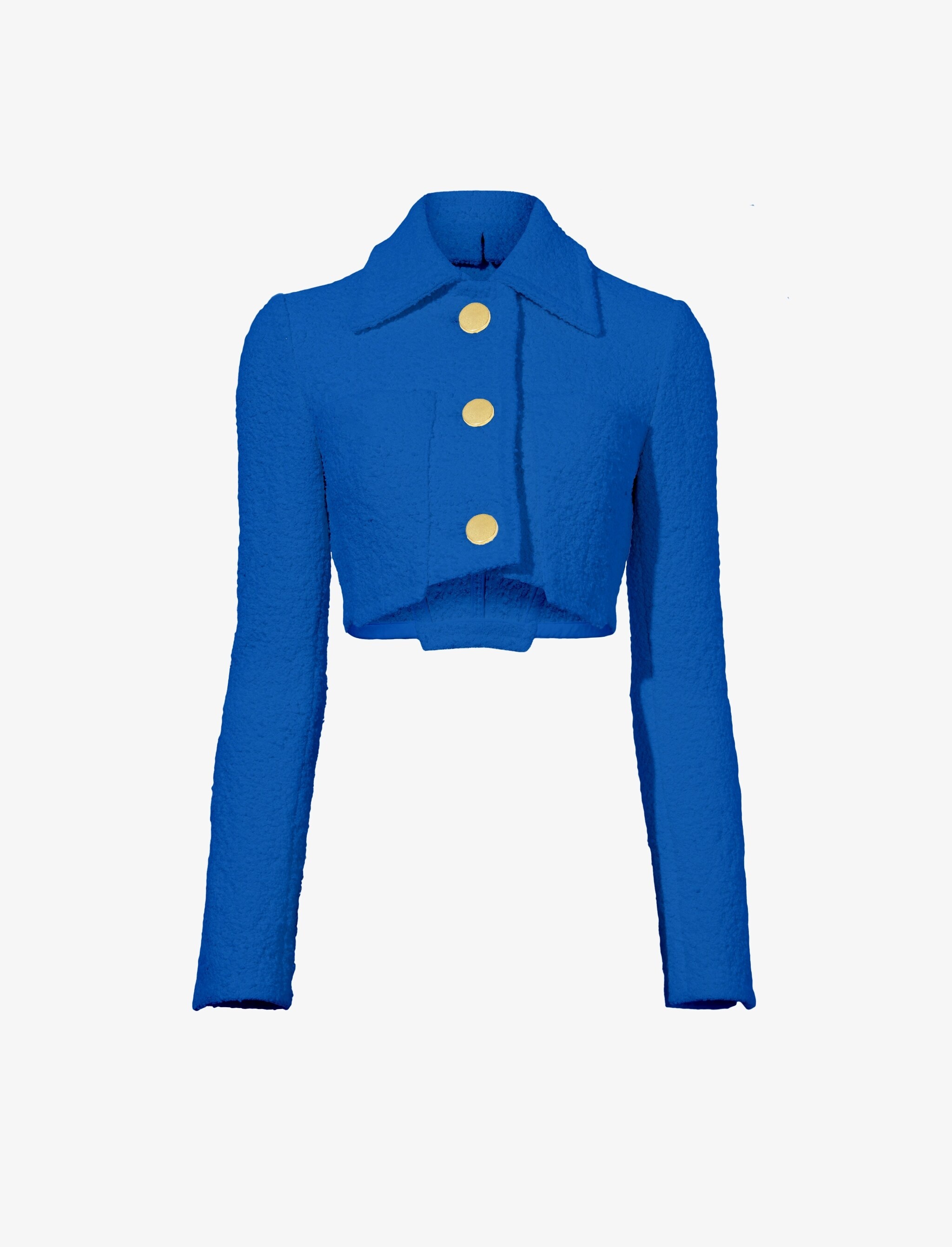 Boucle Tweed Crop Jacket - 1