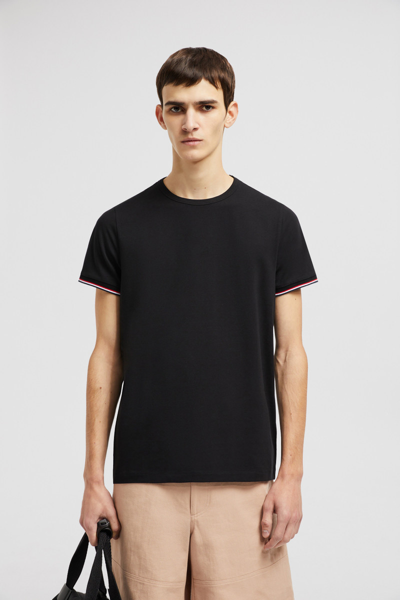 Moncler Tricolor-Trimmed Cotton T-Shirt outlook