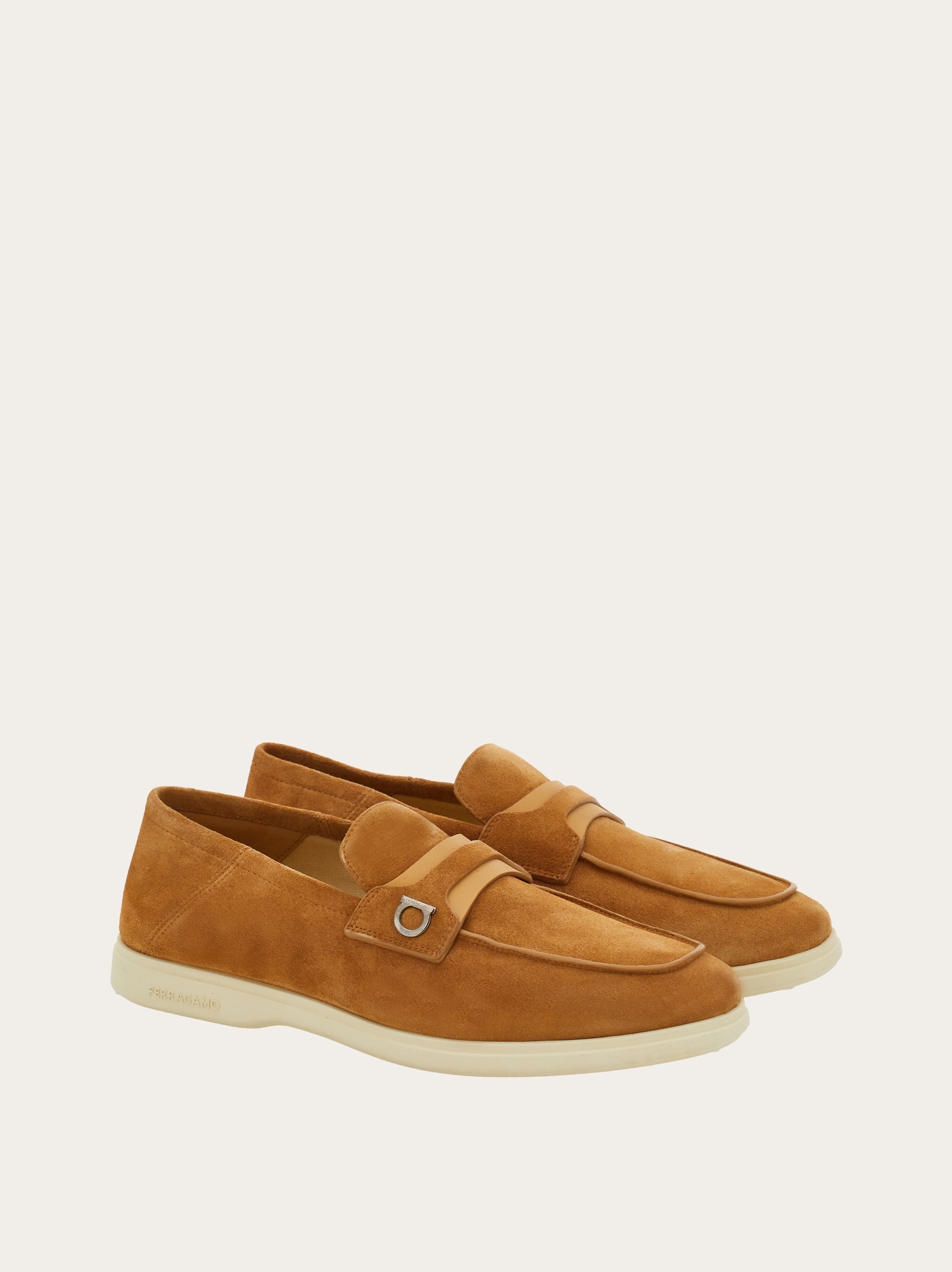 FERRAGAMO Deconstructed loafer with Gancini ornament