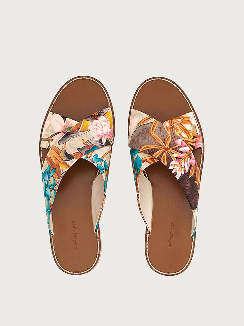 GIARDINO PRINT FLAT SANDAL - ECONYL® NYLON 4