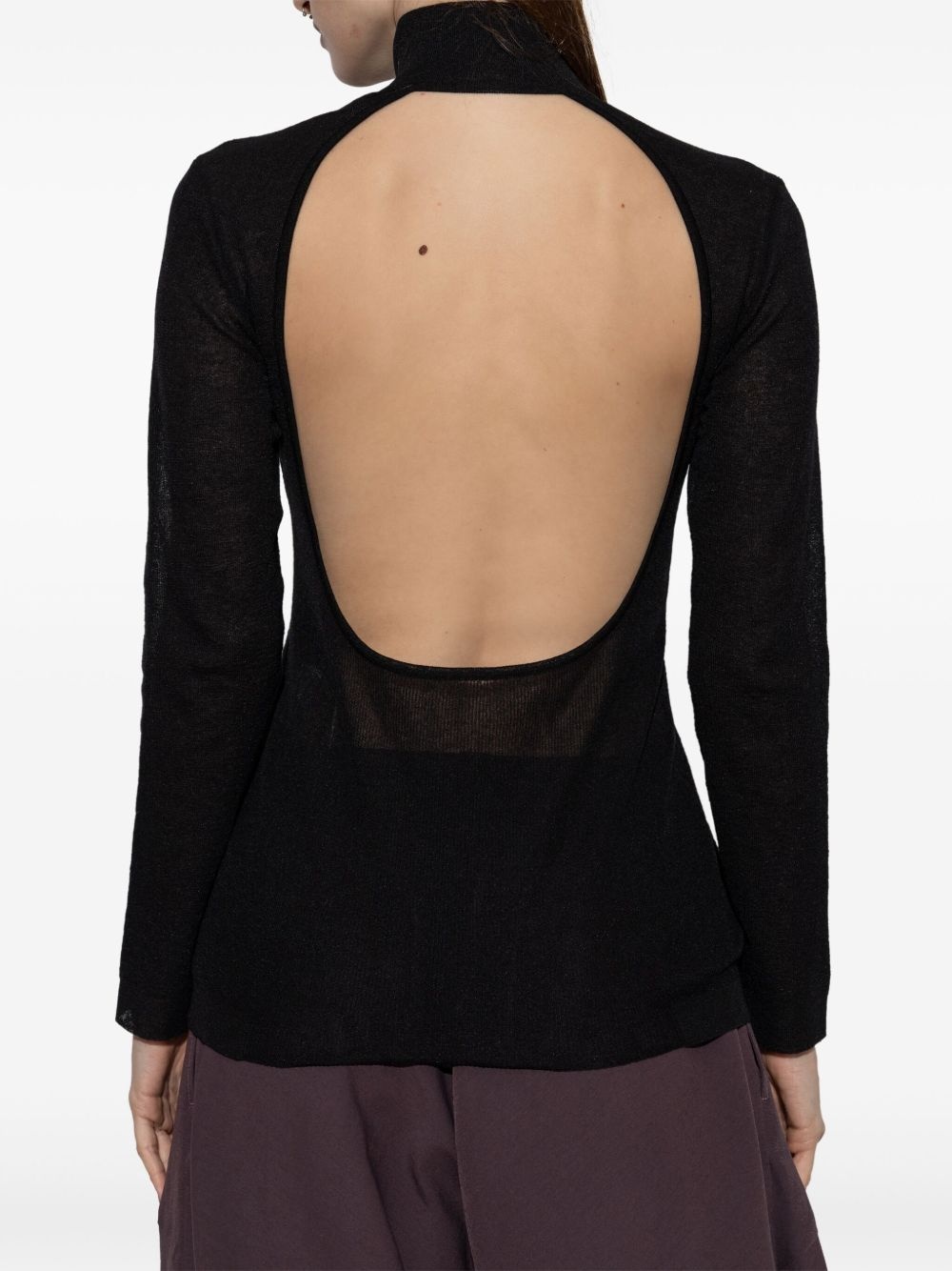open-back cardigan - 4
