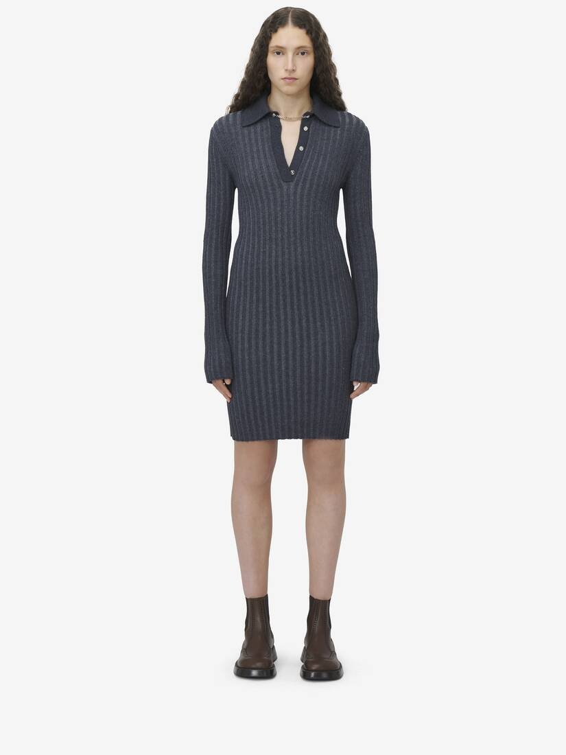 Rib Knit Mini Dress - 2