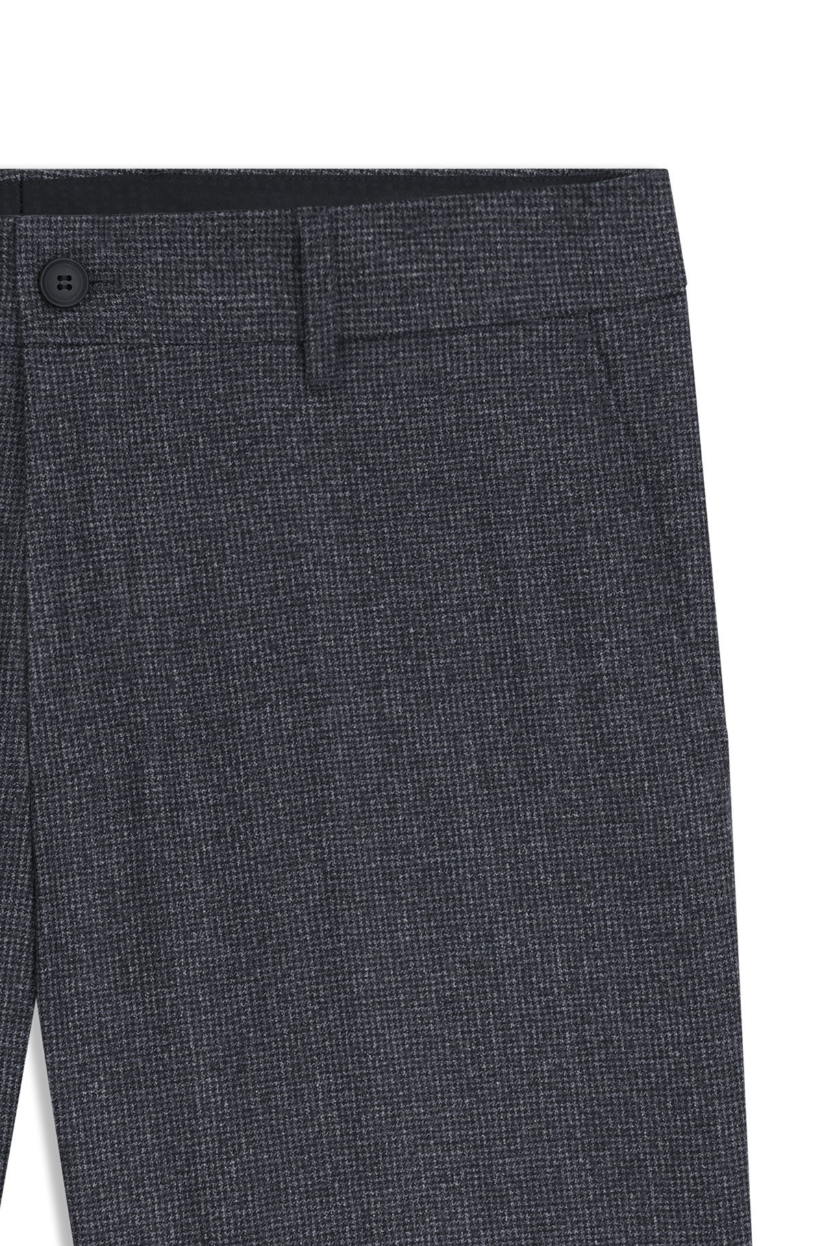 SLIM-FIT PANTS IN MICRO-PATTERNED VIRGIN WOOL - 6