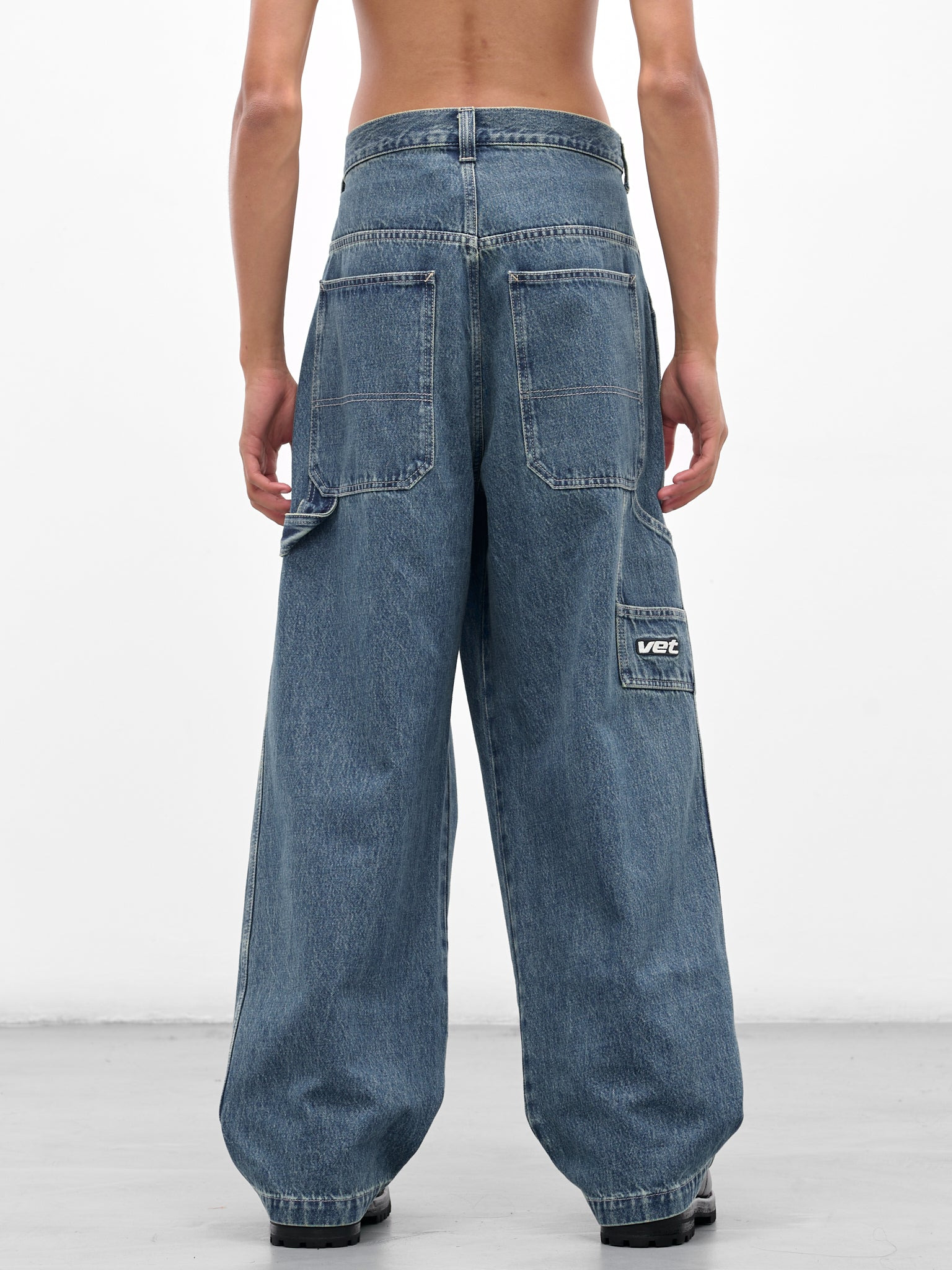 Blue Hip Hop Denim Jeans - 3