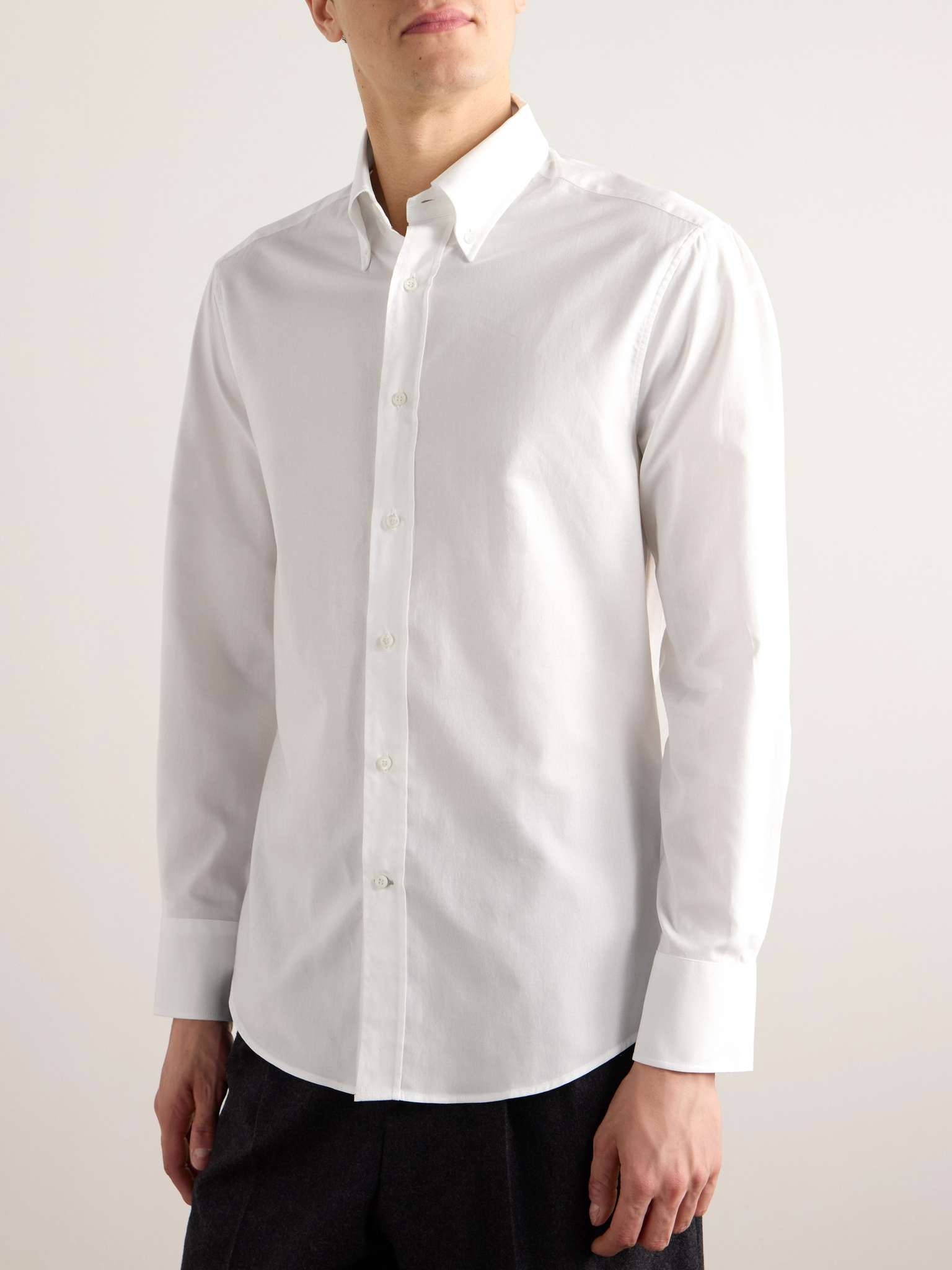Button-Down Collar Cotton-Poplin Shirt - 3