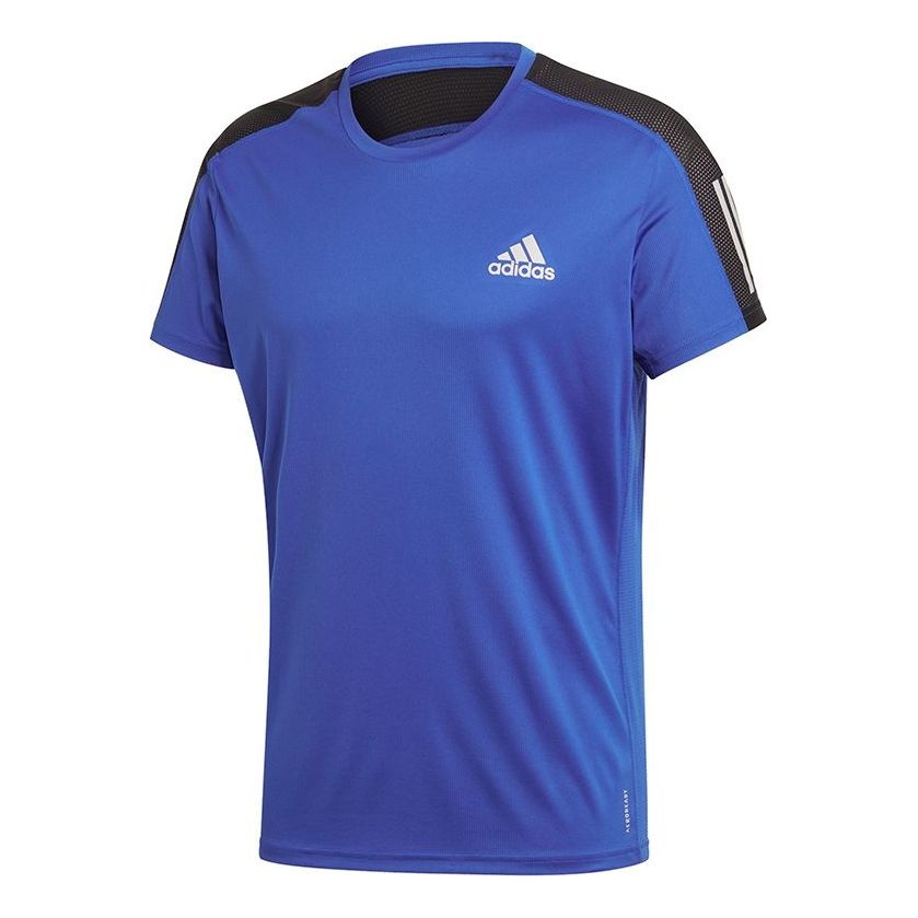 adidas Own The Run Tee Running Short Sleeve Men's Blue FT1431 - 1