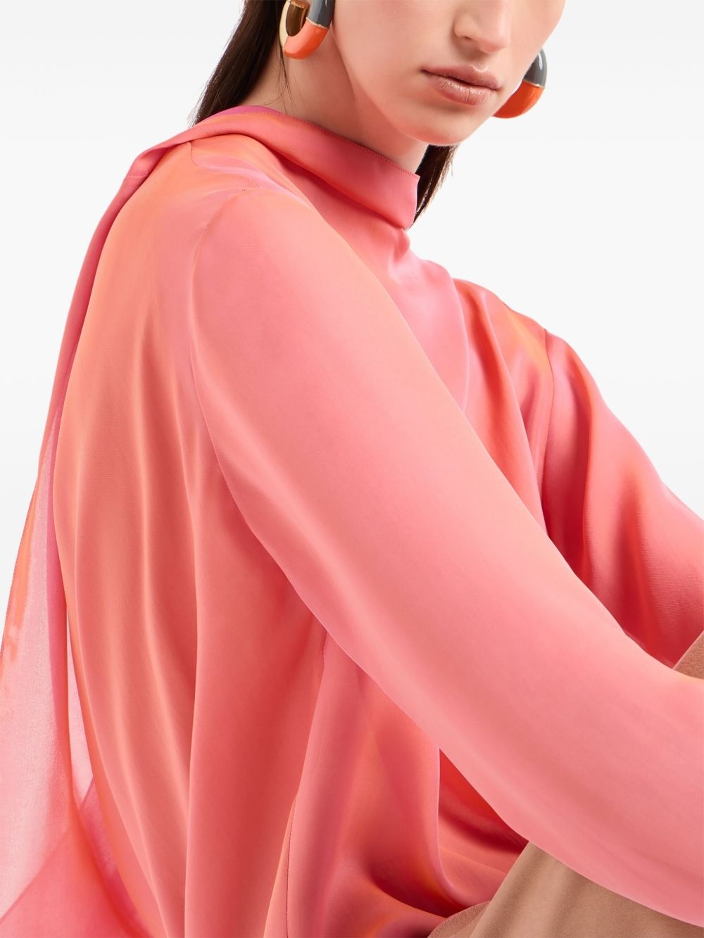 drap-detailing blouse - 5