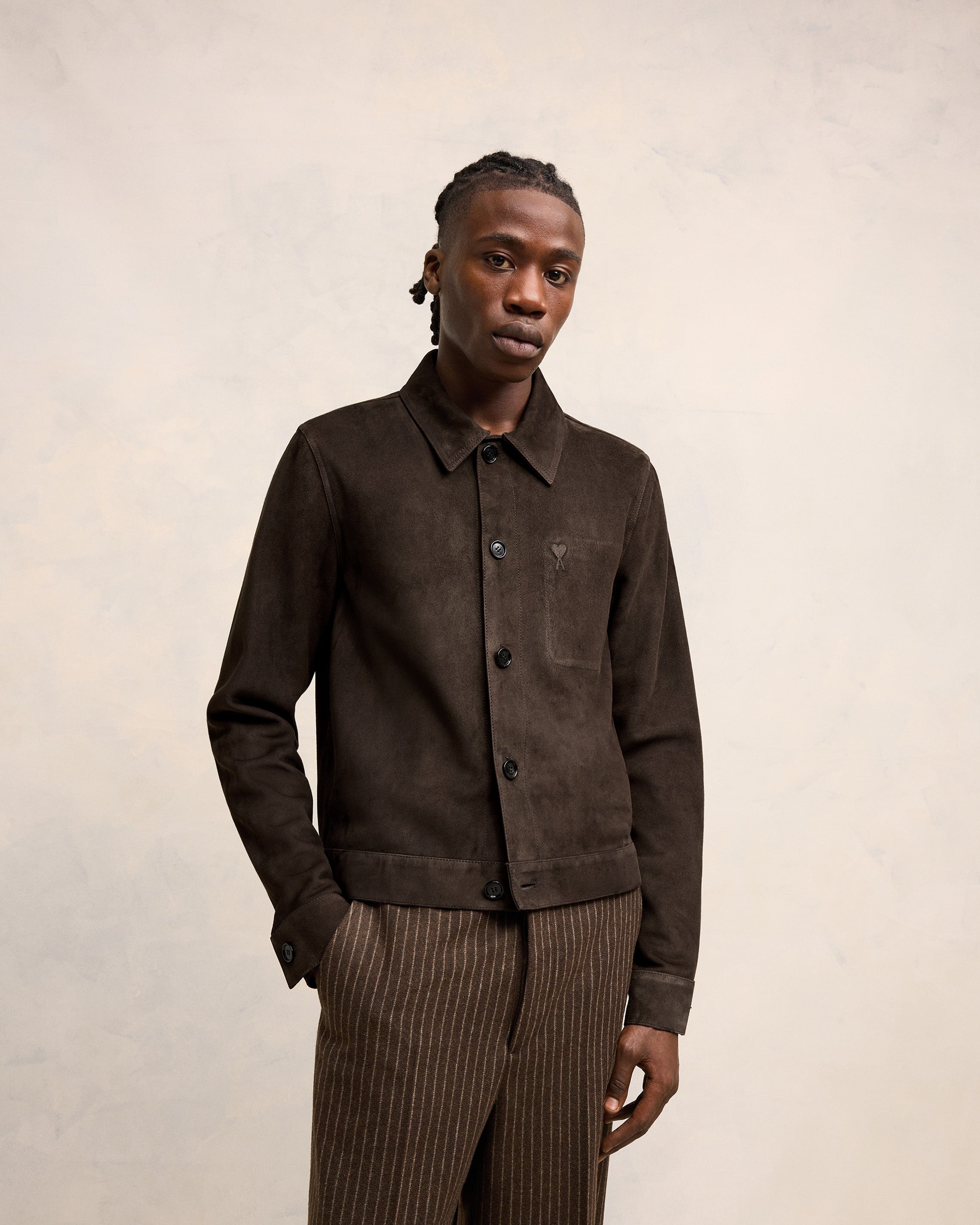LEATHER BUTTONED OVERSHIRT - 3
