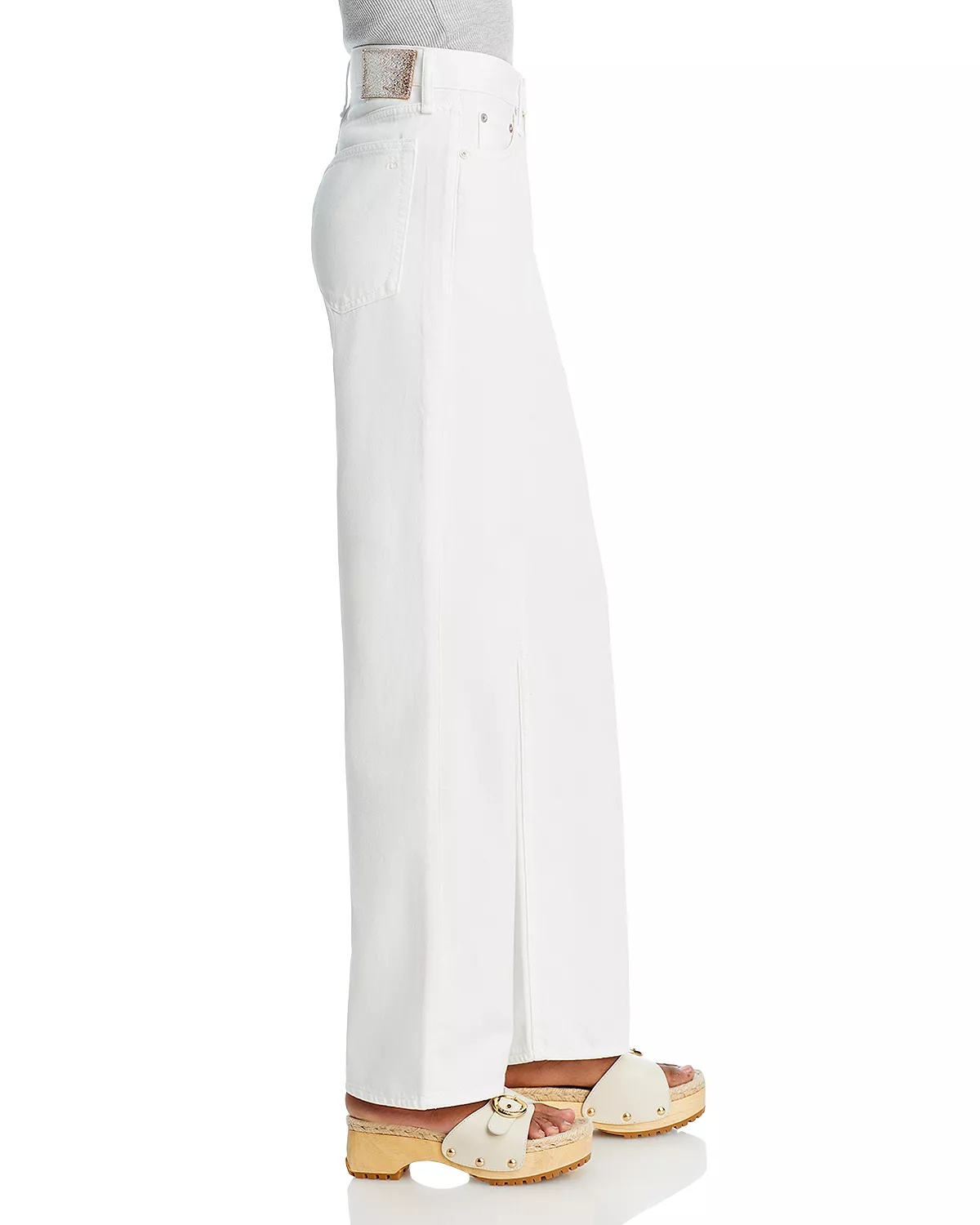 Featherweight Logan High Rise Jeans in Optic White - 4