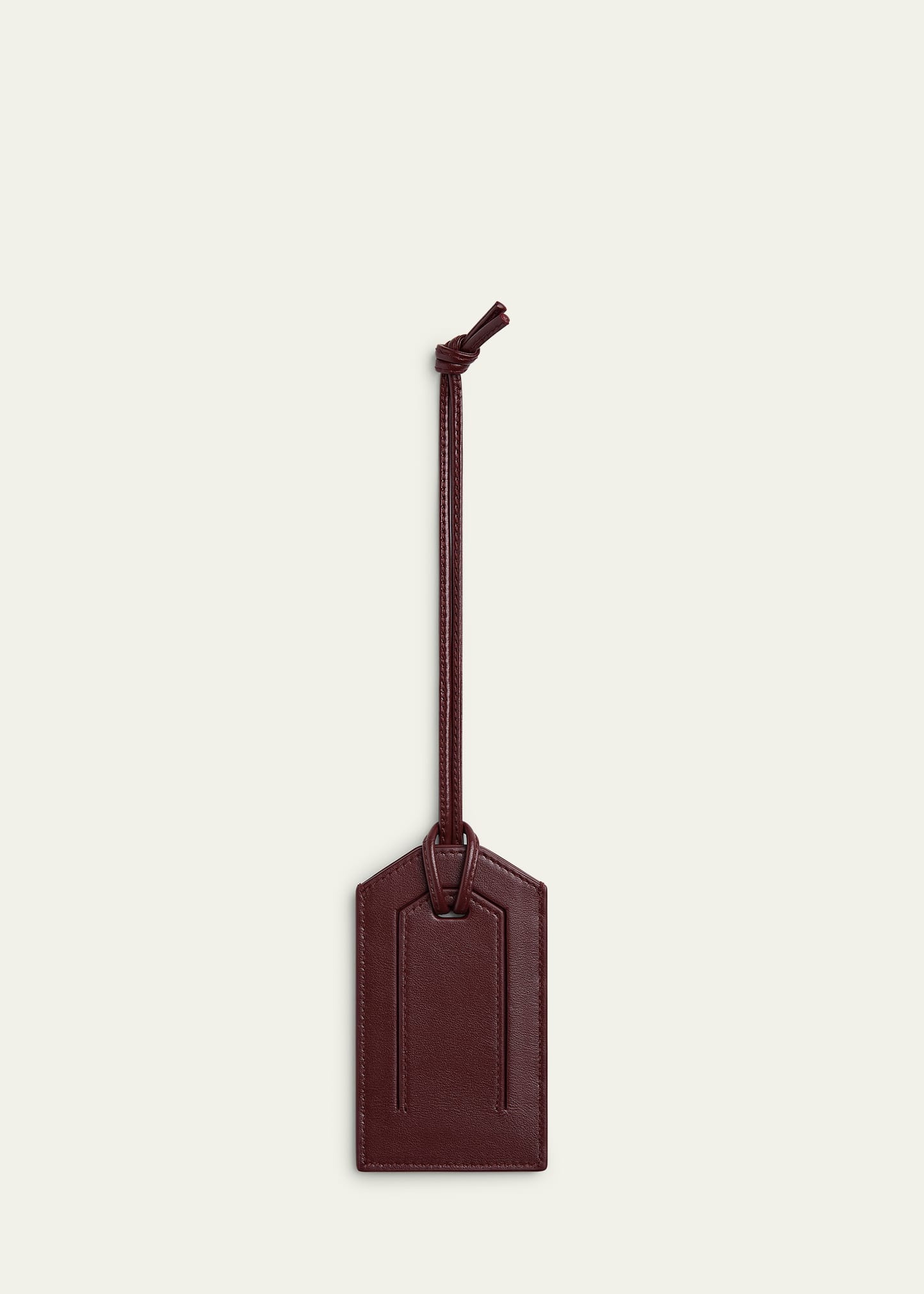 Men's Intrecciato Leather Tag Holder On Strap - 2