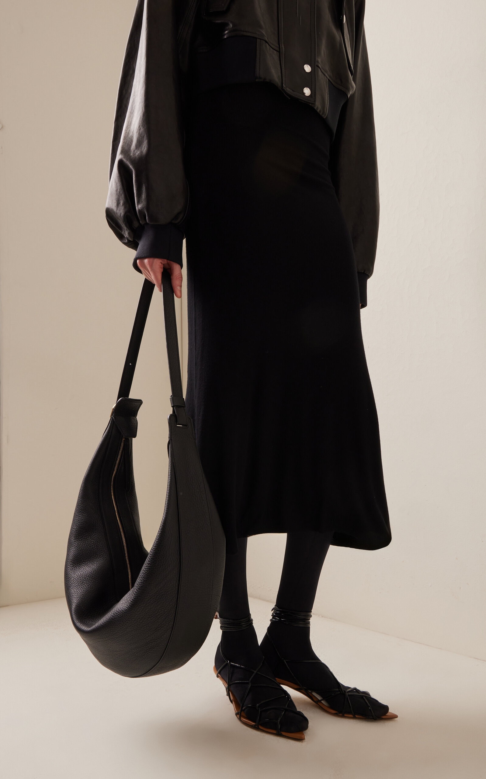 Augustina Leather Hobo Bag black - 2