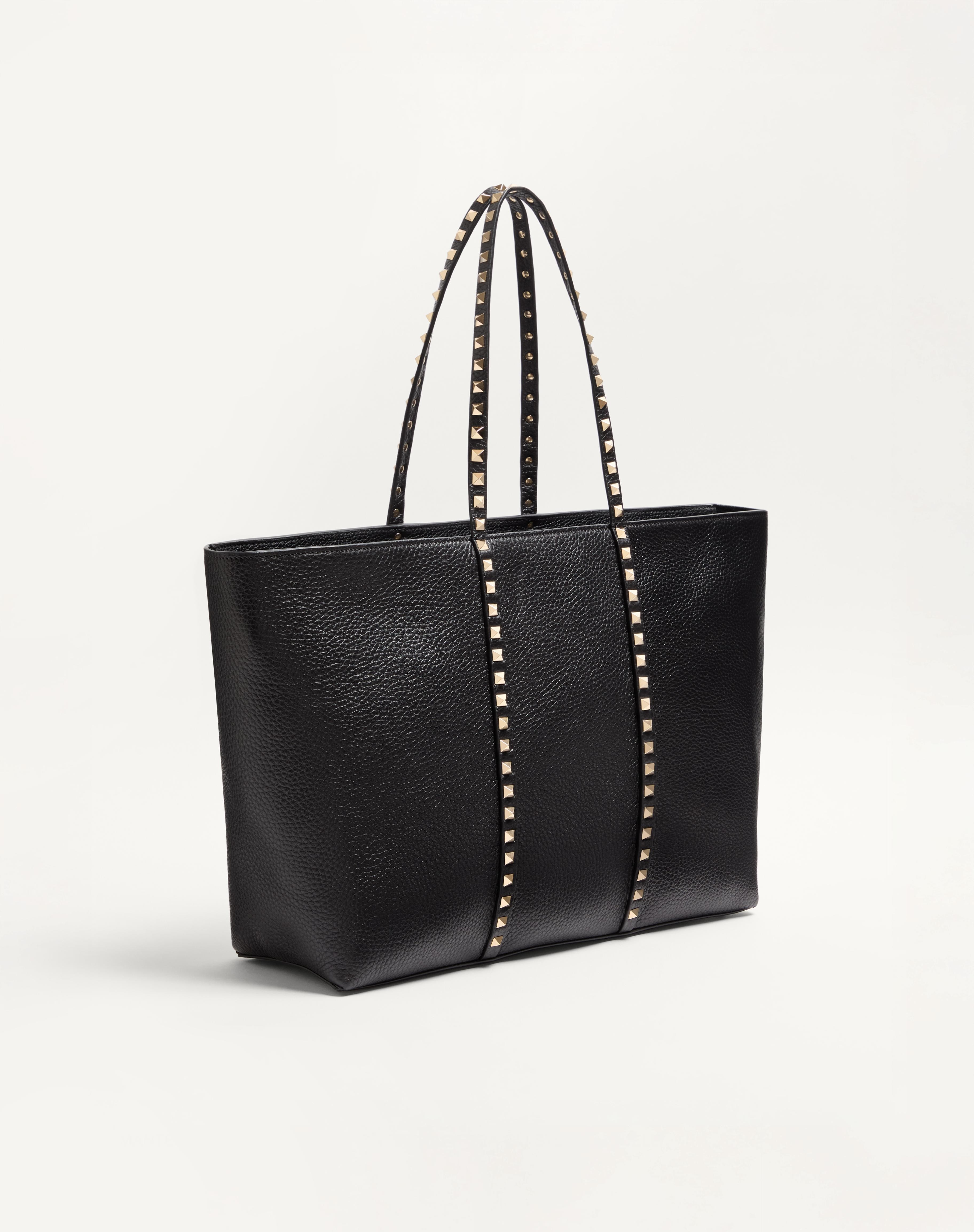 VALENTINO GARAVANI ROCKSTUD SHOPPING BAG IN GRAINY CALFSKIN - 2