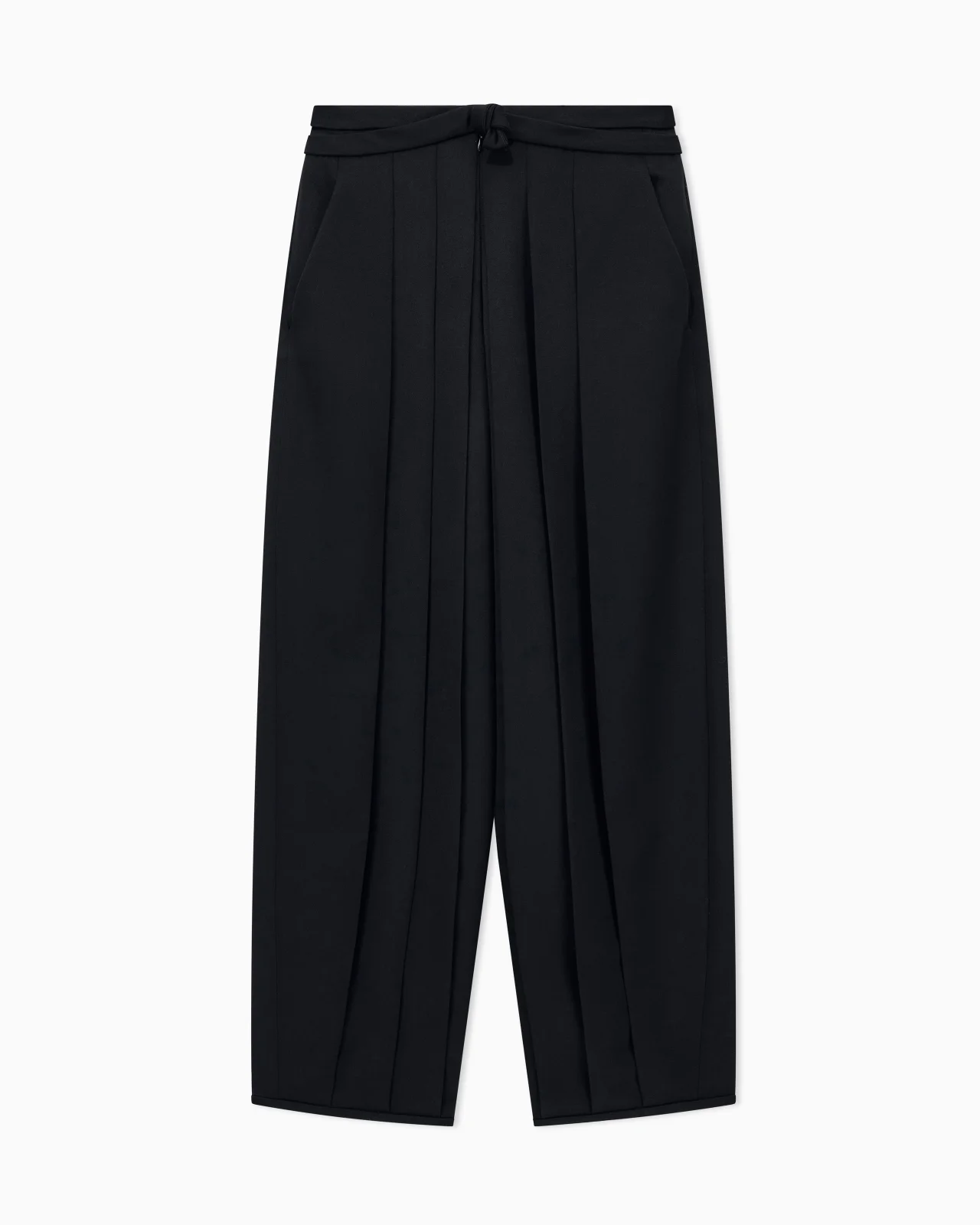 TROUSERS REGULAR FIT PLEATED IN TUXEDO WOOL WITH KNOT DETAIL - 1