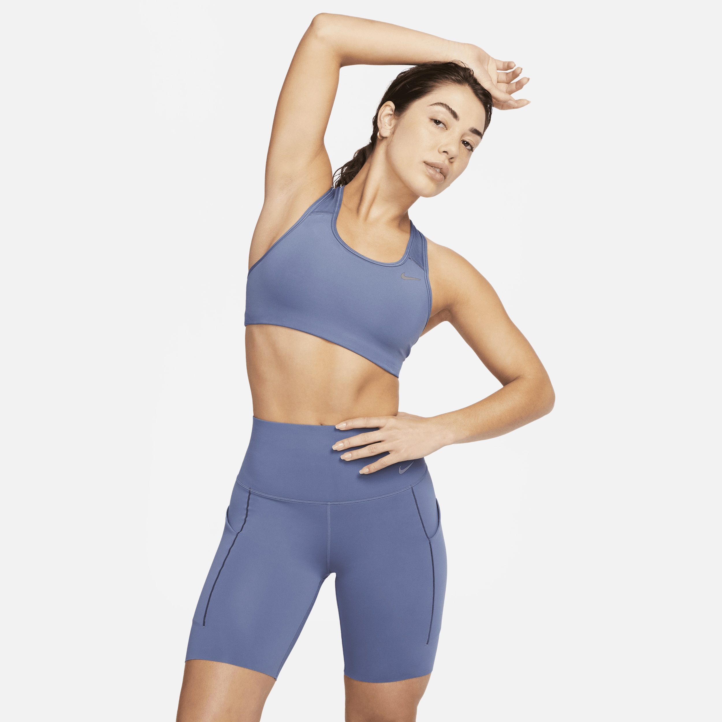 Nike Women's Universa Medium-Support High-Waisted 8" Biker Shorts with Pockets - 2