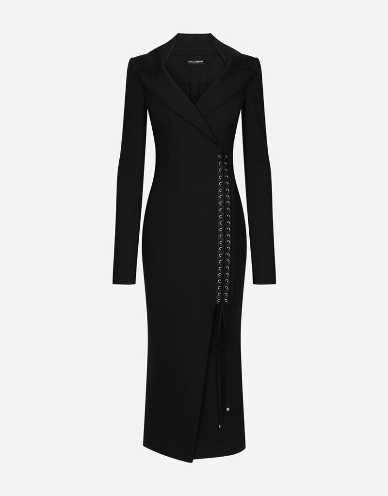 Jersey coat dress with laces and eyelets 3