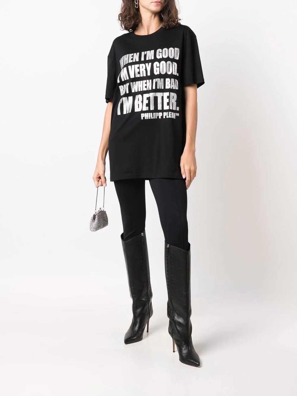 embellished slogan-print T-shirt - 3