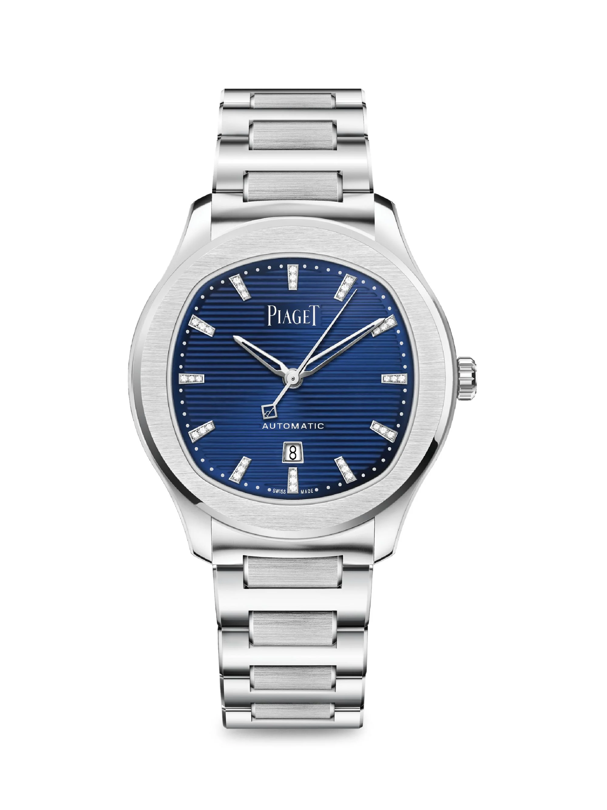 Men's Polo Blue Diamond & Stainless Steel Bracelet Watch - Navy - 1