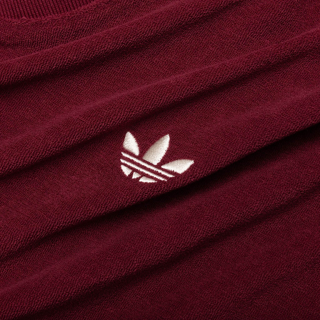 ADIDAS X WALES BONNER TERRY POLO - COLLEGIATE BURGUNDY - 4