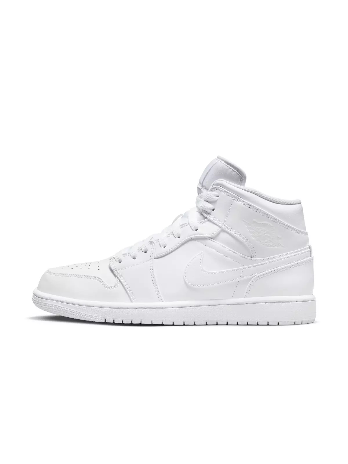 1 Mid "White/White" Men's Shoe - 5