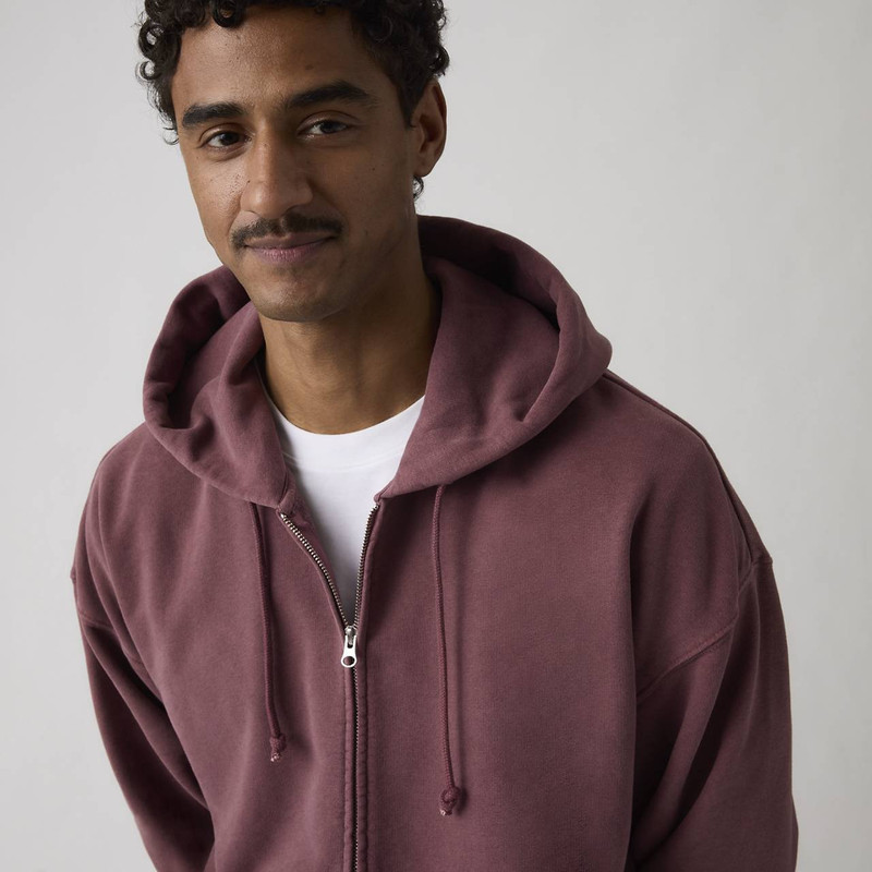 Levi's HAYES BOXY GRUNGE WASH FULL-ZIP SWEATSHIRT outlook