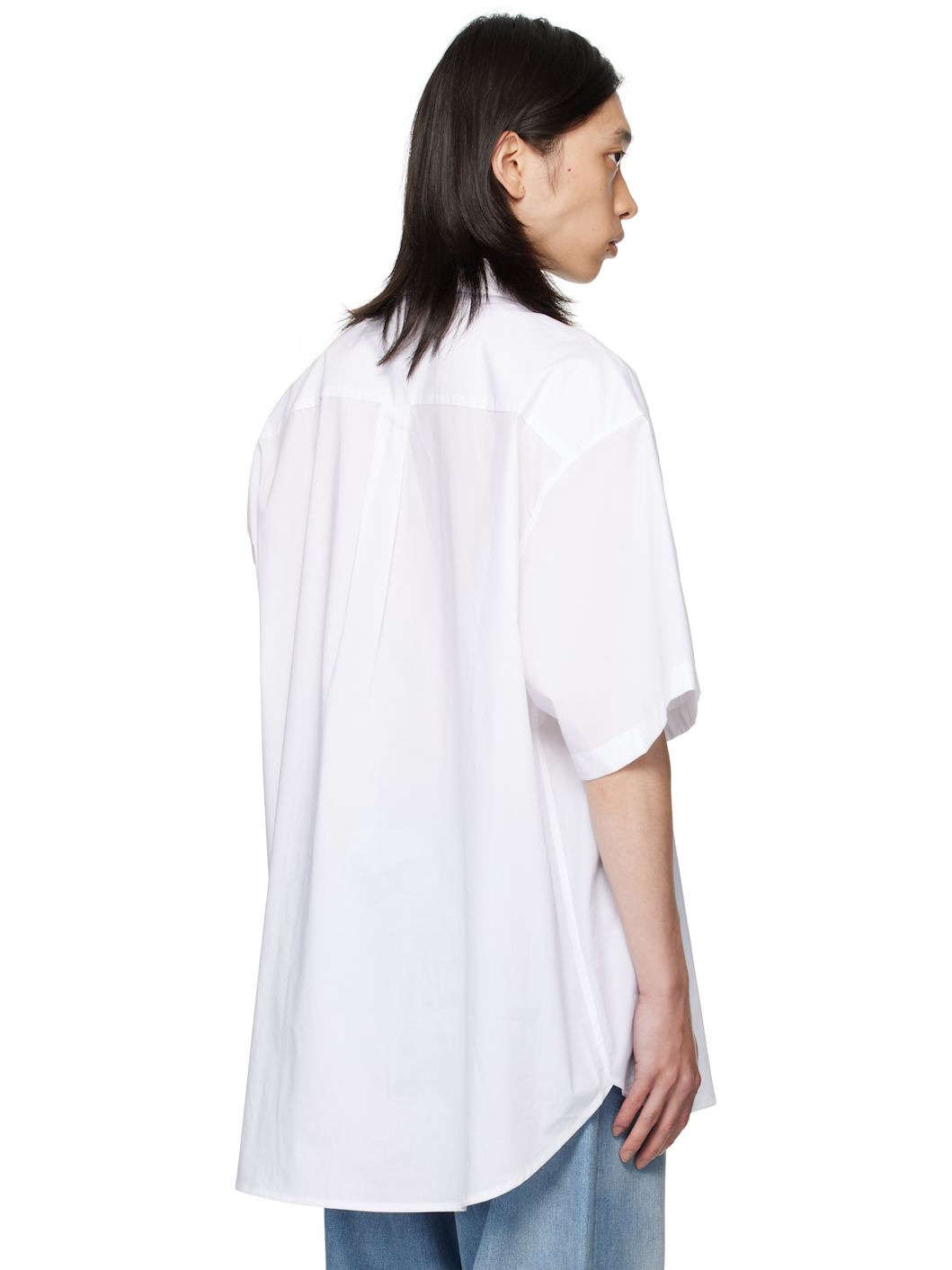 White Tie Short-Sleeve Shirt - 3