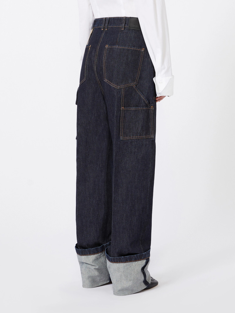 ONORATA Denim jeans with high turn-up - MIDNIGHTBLUE 4