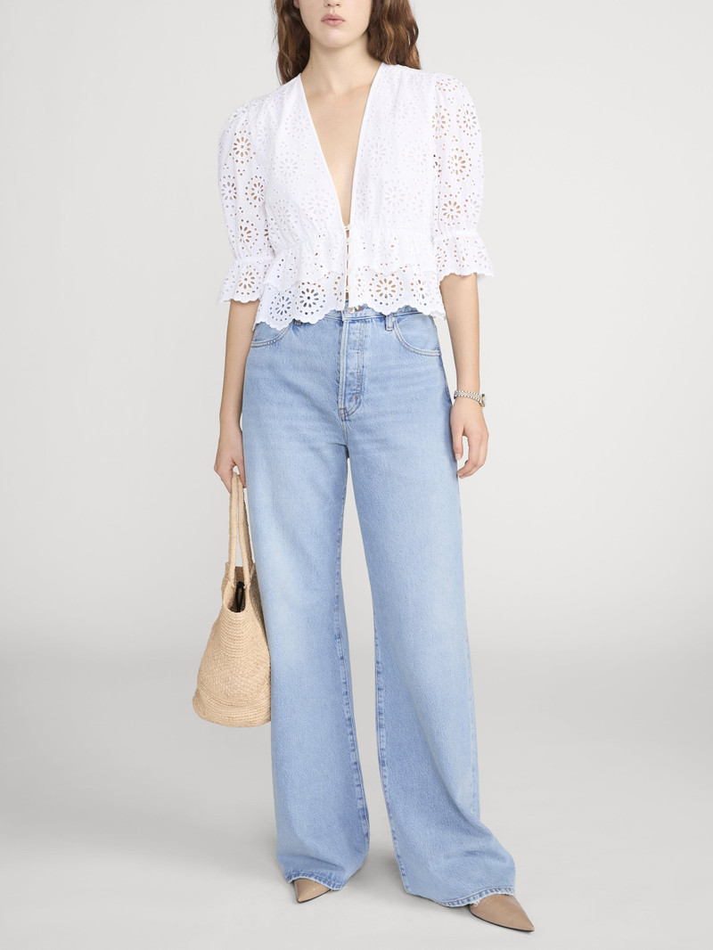 FRAME The Solstice Eyelet Blouse outlook