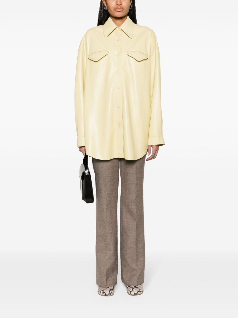 Kaysa faux-leather shirt - 2
