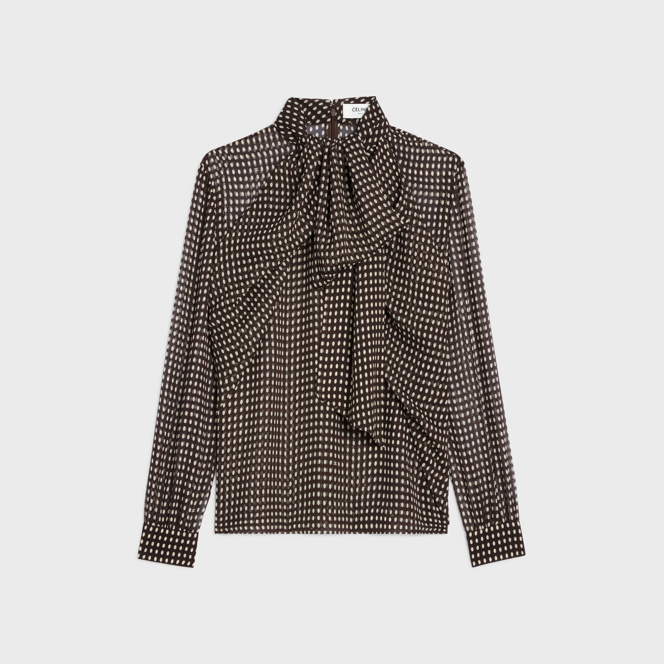 lavalliere blouse IN silk georgette - 1