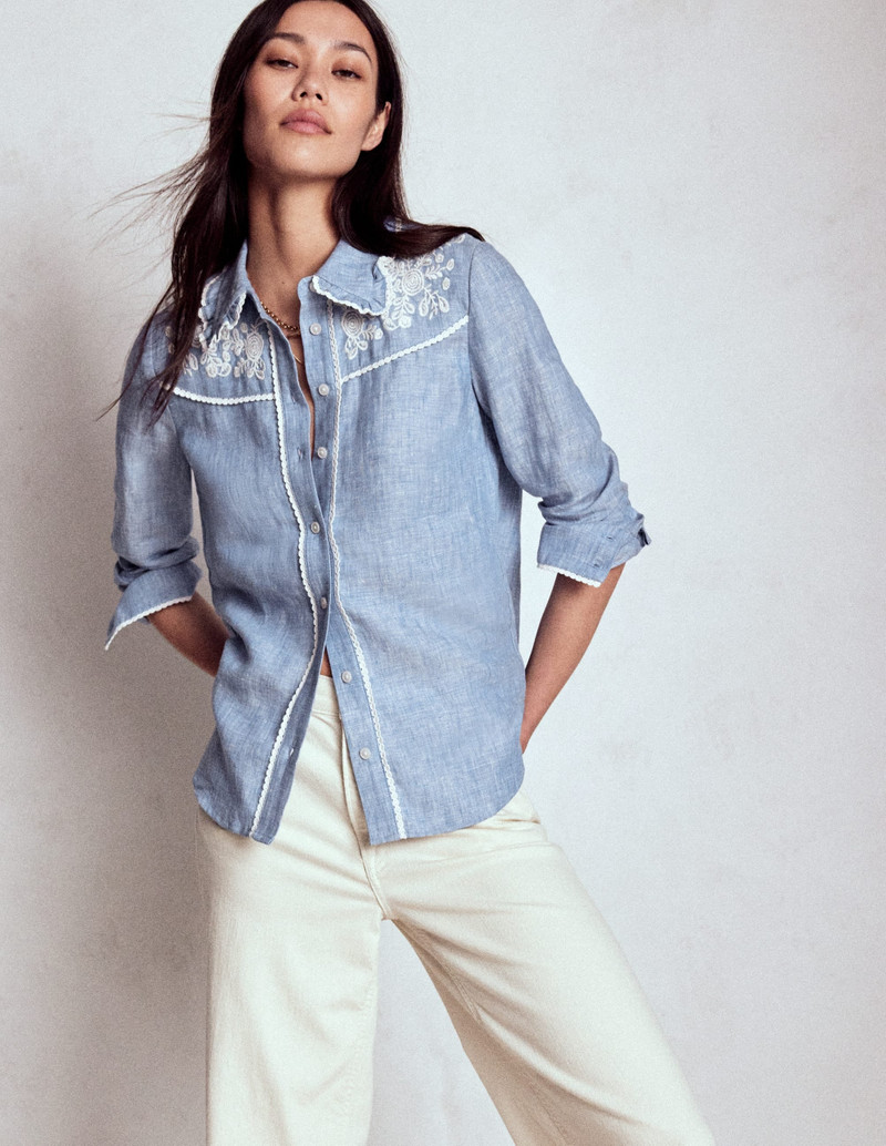 Sienna Western Shirt-Chambray 5