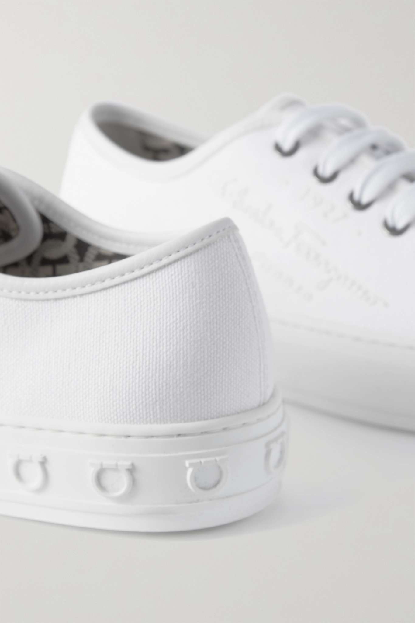 Logo-print recycled and organic cotton-canvas sneakers - 4