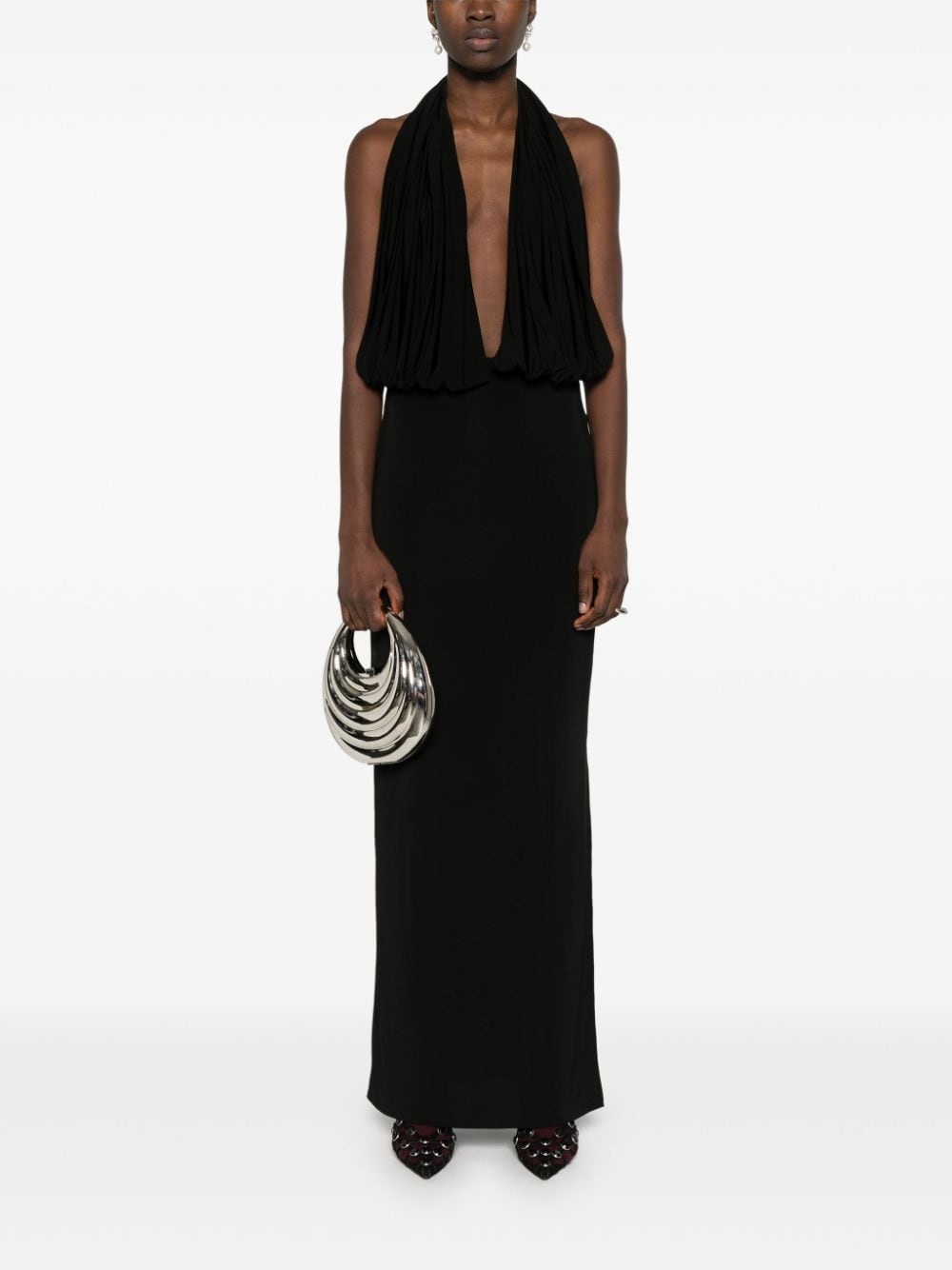 open-back jersey gown - 2